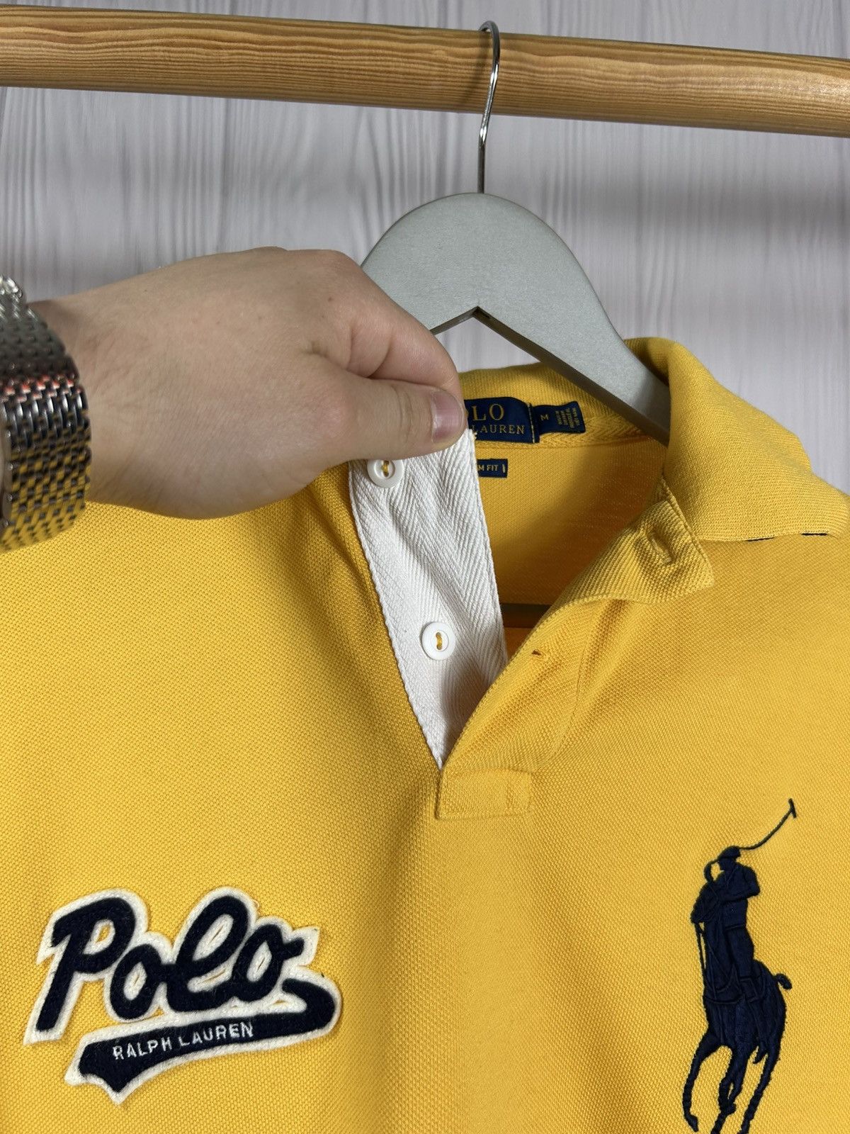 Polo Ralph Lauren Polo Ralph Lauren Big Pony Yellow Polo Size M Size US M / EU 48-50 / 2 - 7 Thumbnail