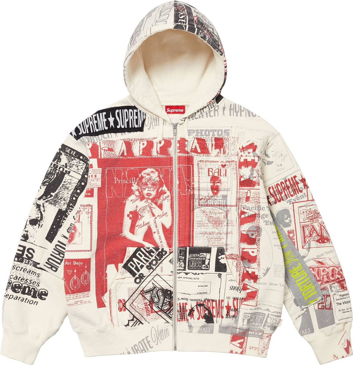 Supreme Supreme SS24 Collage Zip-up Hooded Sweatshirt Size US L / EU 52-54 / 3 - 1 Thumbnail