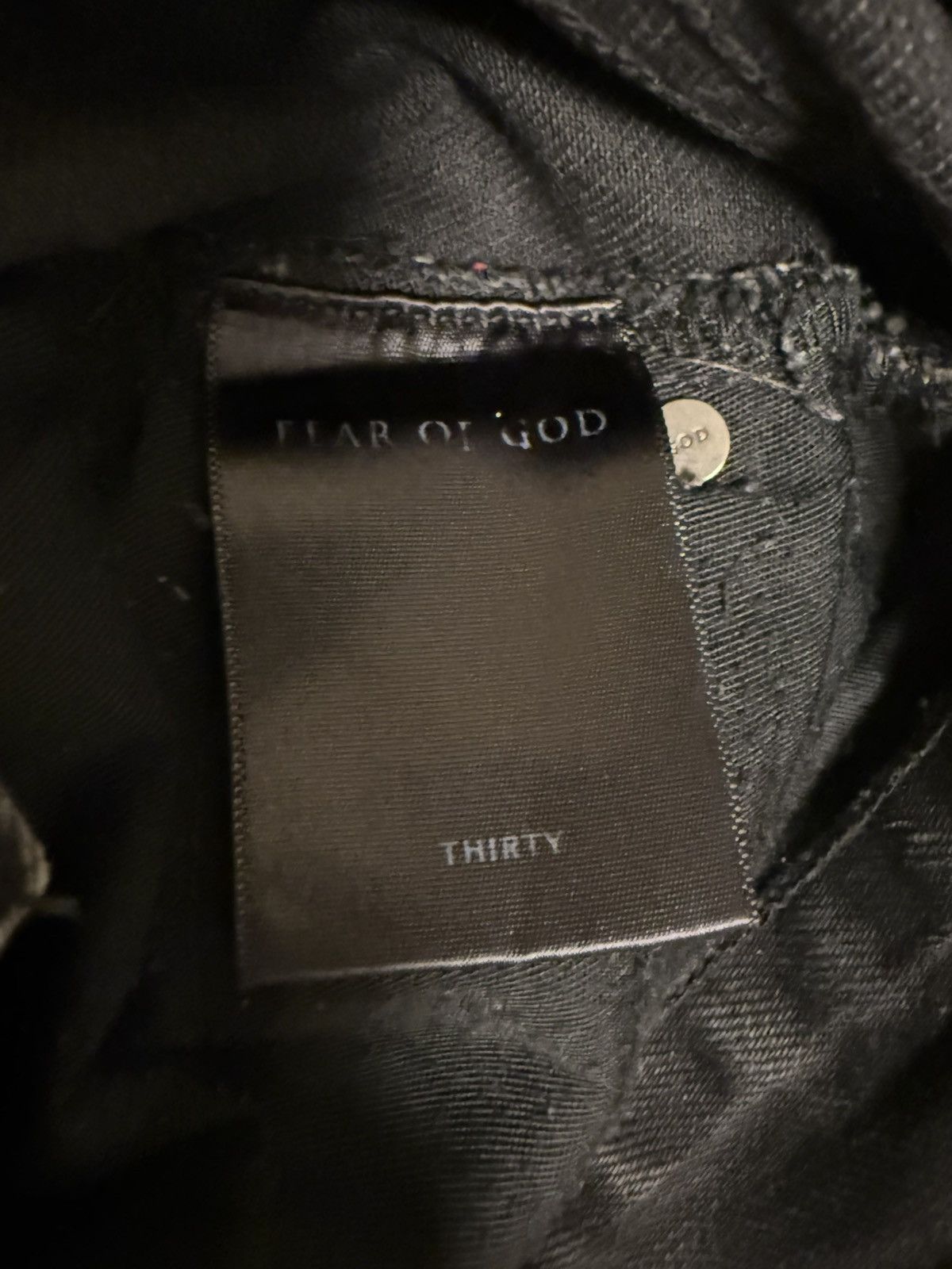 Fear of God Fear of God FOG 4th Black Denim Jeans Riri Zip Size 30 Rare Size US 30 / EU 46 - 6 Thumbnail