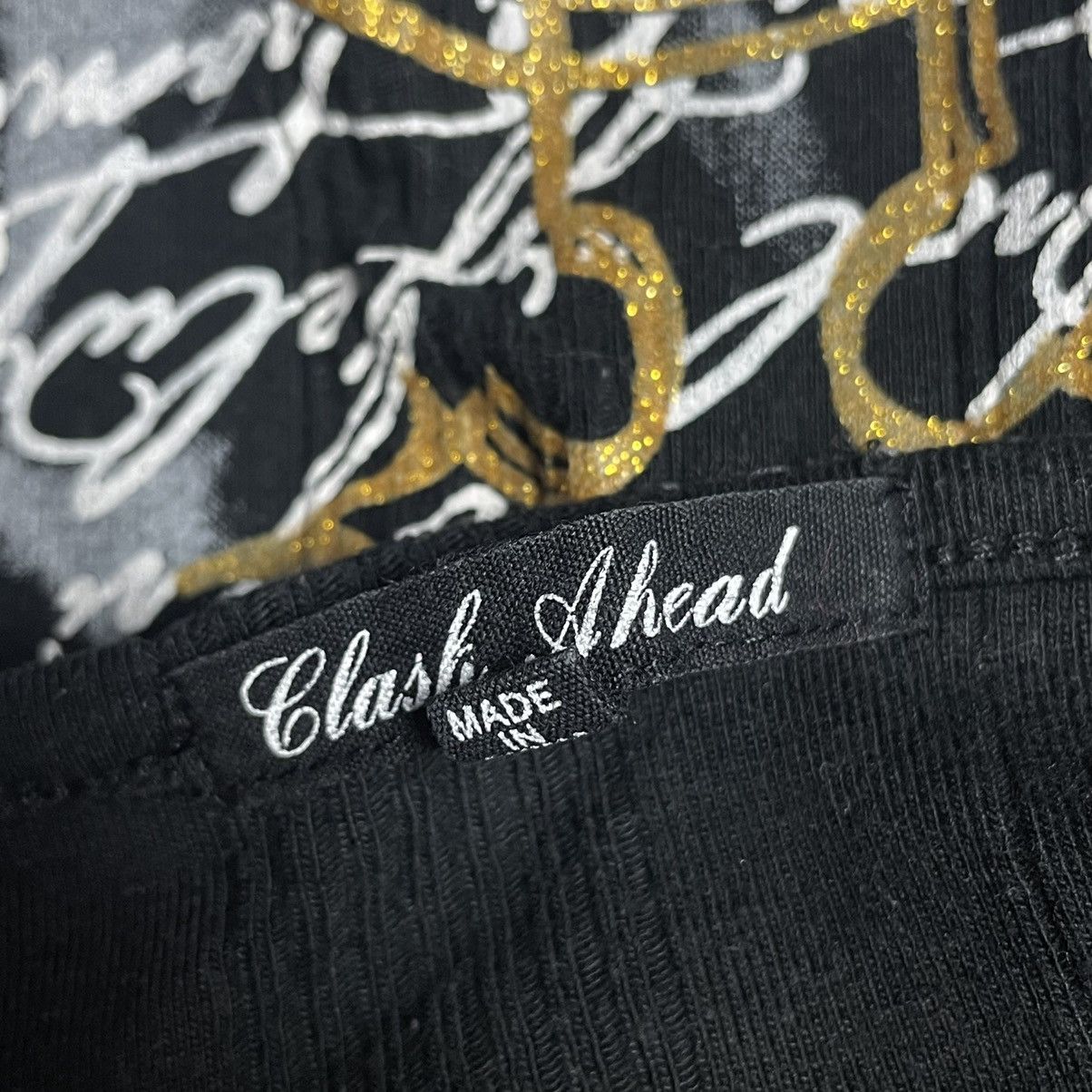 If Six Was Nine × Japanese Brand × Le Grande Bleu (L.G.B.) 🇯🇵 CLASH AHEAD POEM CROSS CHROME HEARTS INSPIRED TSHIRT Size M / US 6-8 / IT 42-44 - 15 Thumbnail