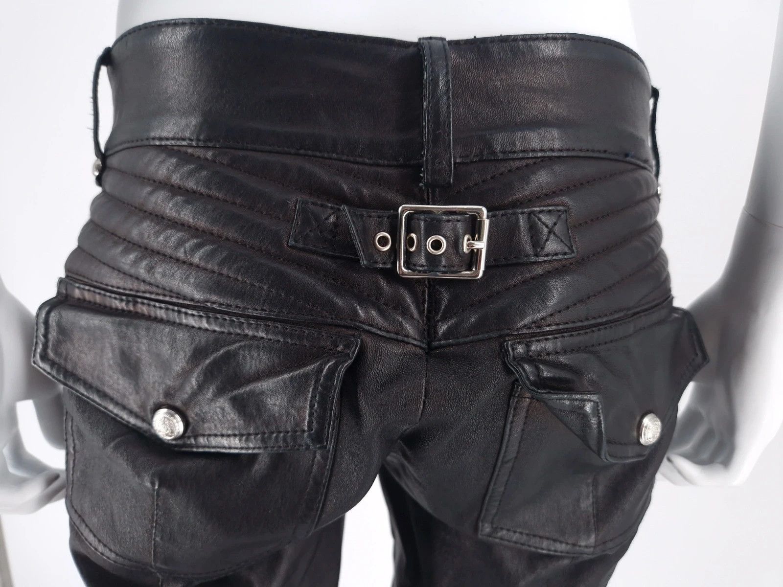 Balmain Balmain Leather Biker Pants Size 27" / US 4 / IT 40 - 7 Thumbnail