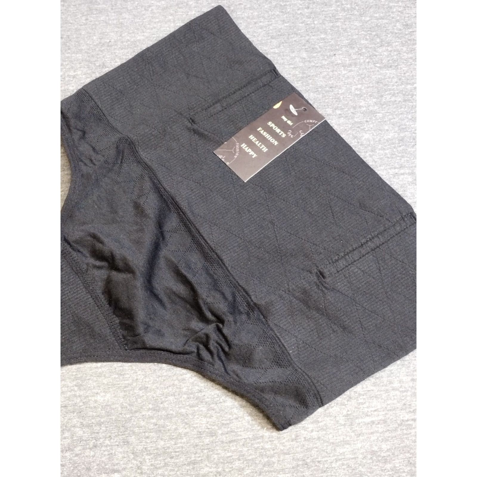 Vintage Hey Girl Shapewear Shirt Women M Black Thong Tummy Control High-Waisted Slimming Underwear Sized M Women Size ONE SIZE - 2 Thumbnail