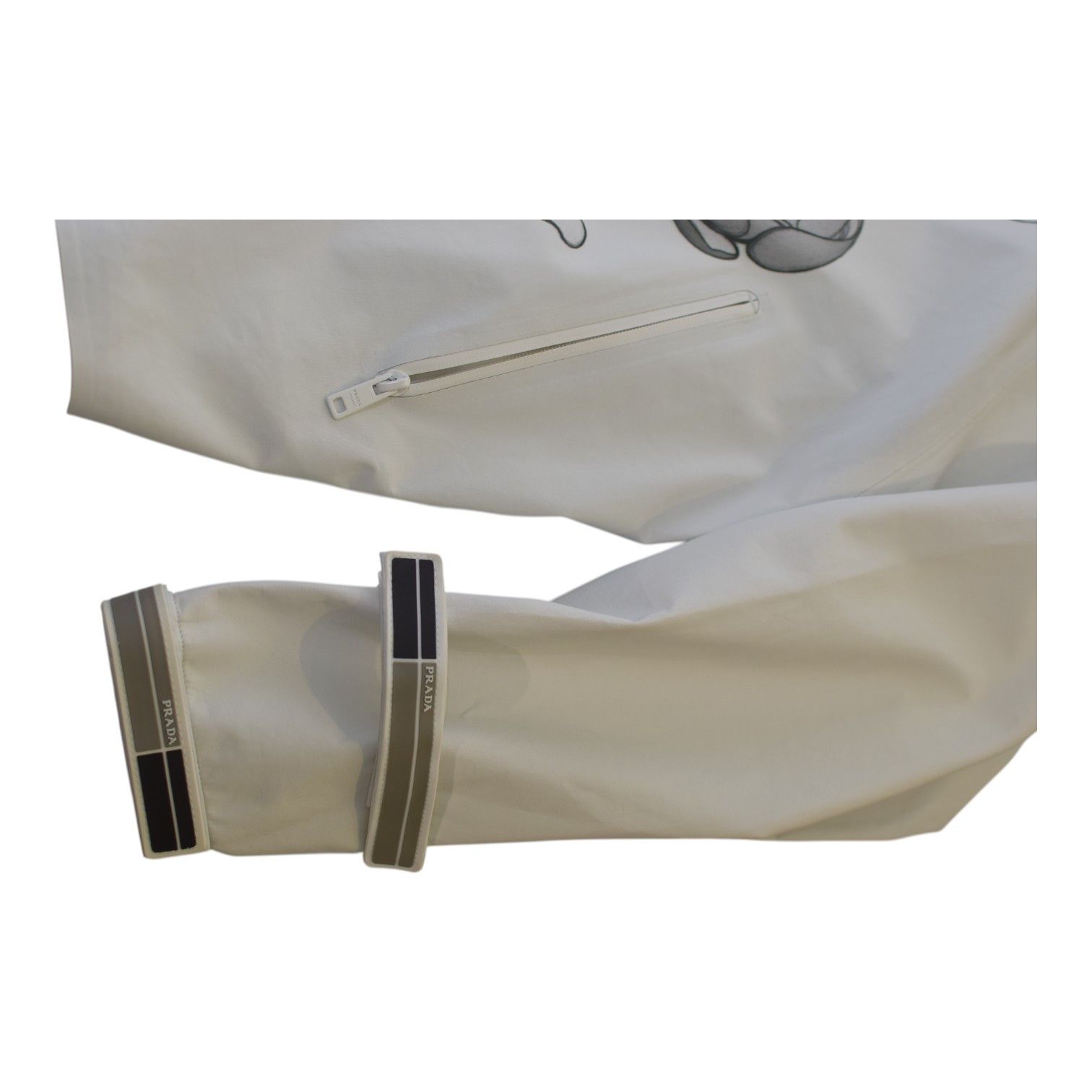 Prada PRADA light gray printed raincoat windbreaker hooded size 44 Size M / US 6-8 / IT 42-44 - 8 Thumbnail