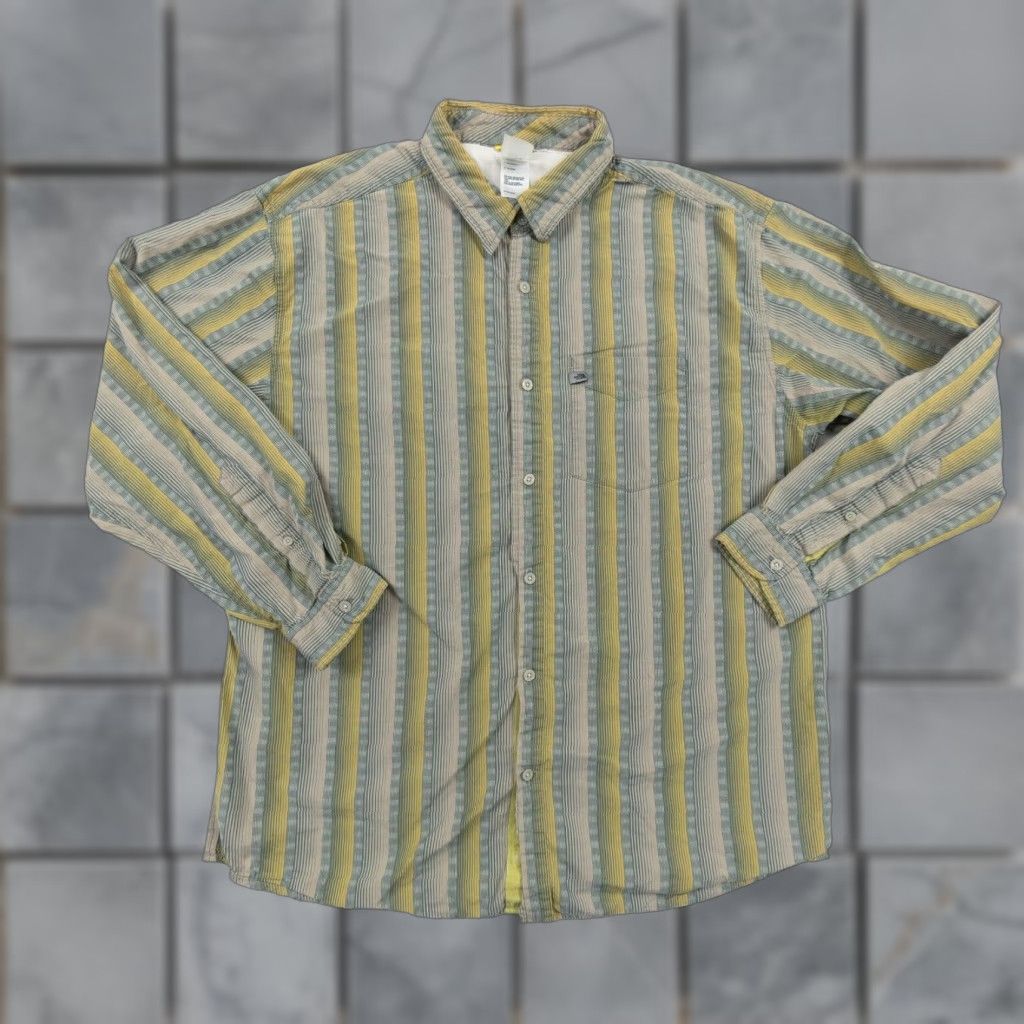 The North Face Vintage North Face Men's XL Green Striped Button-Down Long Sleeve Shirt Outdoor Casual Size US XL / EU 56 / 4 - 1 Thumbnail
