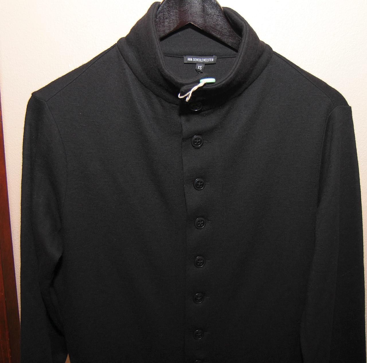 Ann Demeulemeester Archive Lazlo Wool Blend Coat Black Priest Size US XS / EU 42 / 0 - 2 Thumbnail