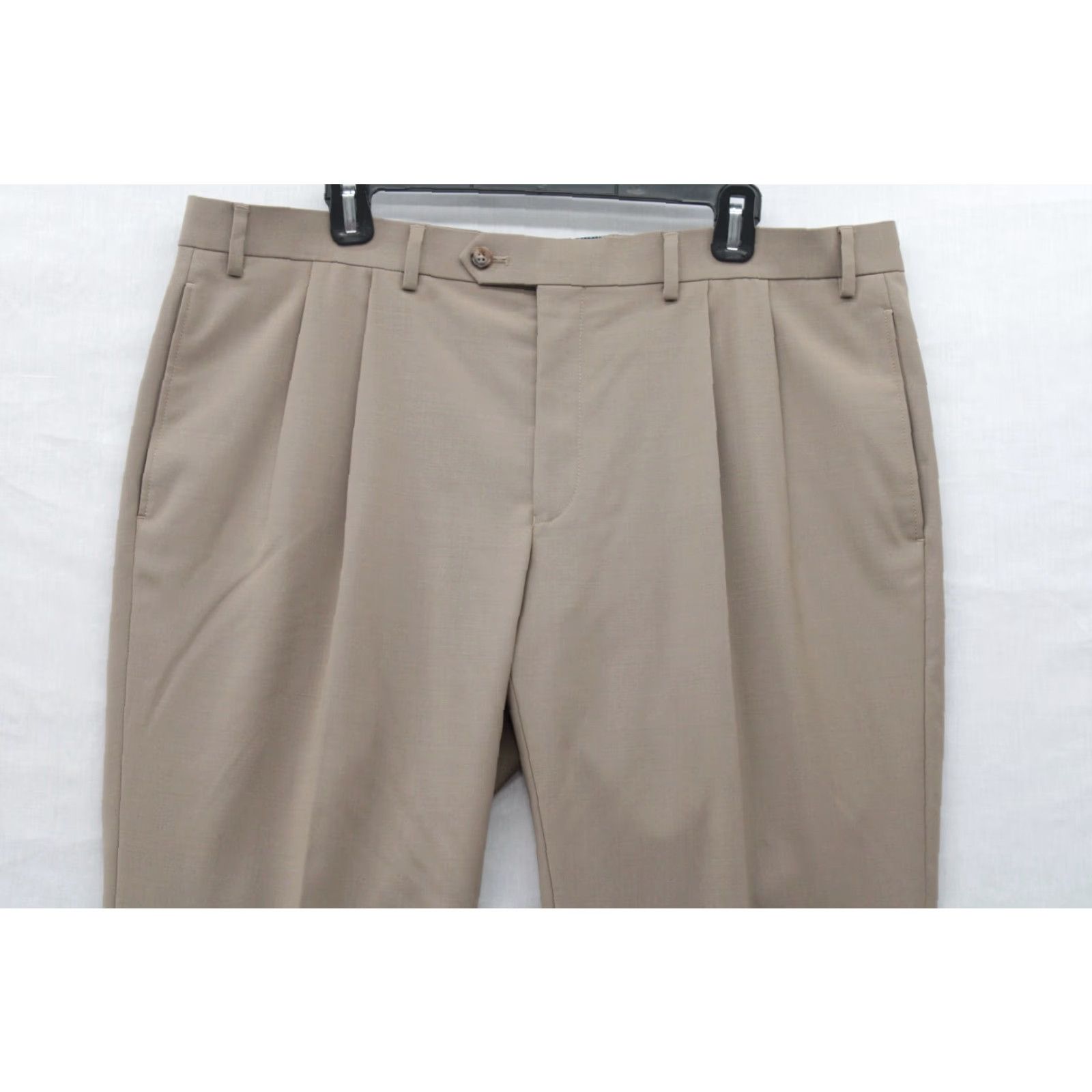 Ralph Lauren Lauren Ralph Lauren Pants Men's 38 Beige Pleated Cuffed Performance Wool Blend Size US 40 / EU 56 - 2 Thumbnail
