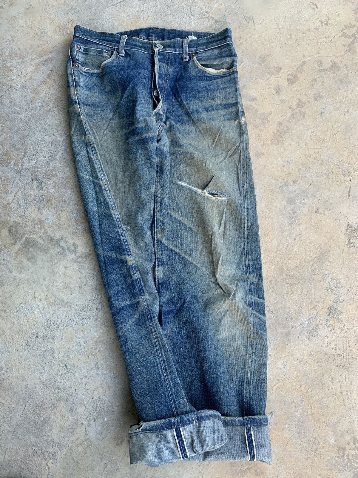 Sugar Cane Vintage Distressed Sugar Cane Redline Selvedge Denim Size US 30 / EU 46 - 3 Thumbnail