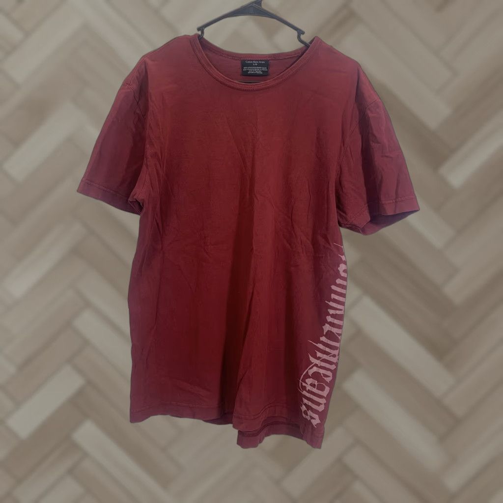 Calvin Klein VINTAGE Calvin Klein Red T Shirt Short Sleeve L Men 90s Regular Size L Shirts Red Calvin Klein 1272 Mens Size US L / EU 52-54 / 3 - 1 Thumbnail