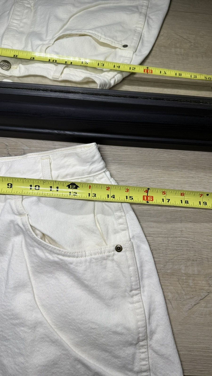 Columbia Y2K 2000s Beige Chic Jean Short Jorts Size 32" / US 10 / IT 46 - 6 Thumbnail