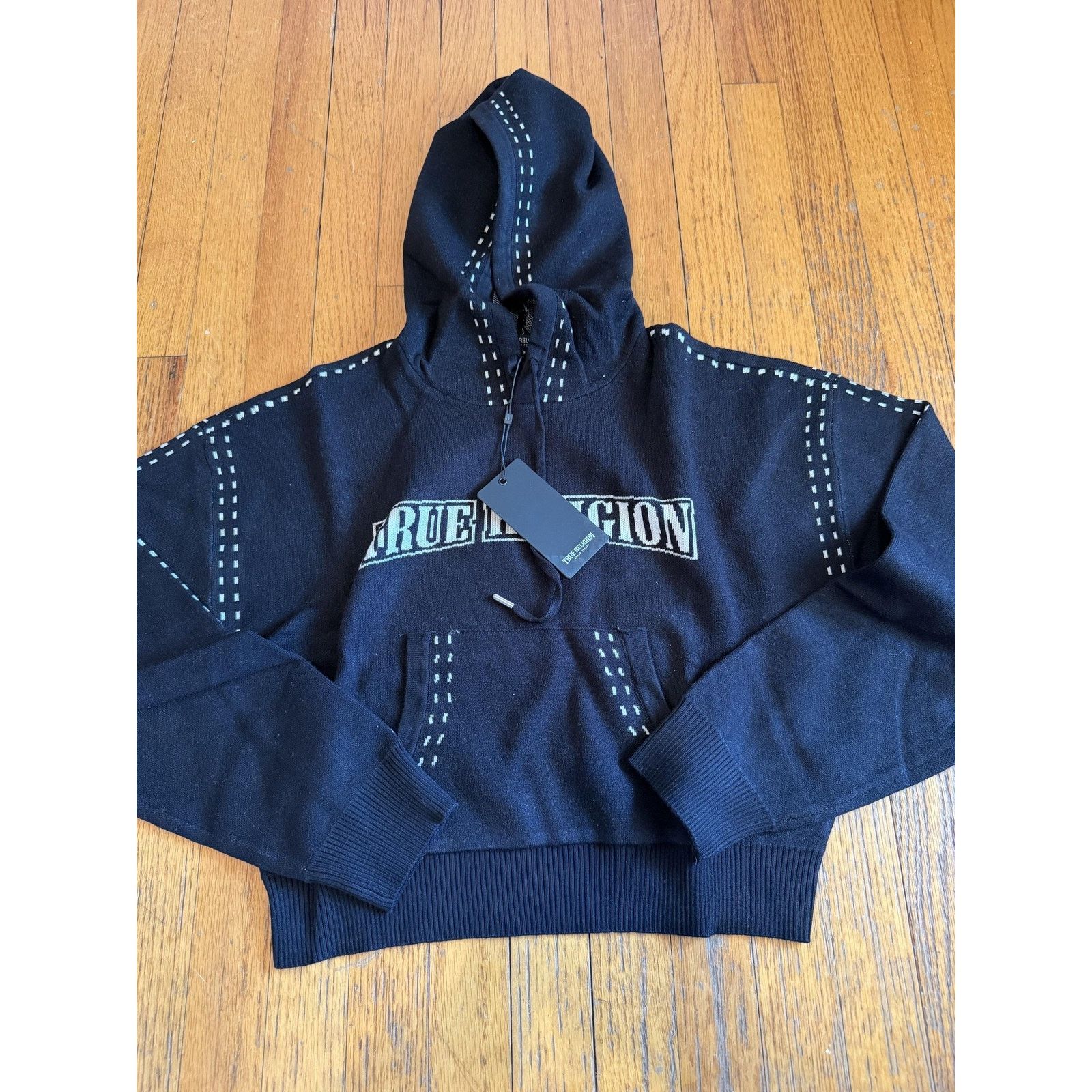 True Religion True Religion Womens Hooded Pullover Sweater Large NWT Size L / US 10 / IT 46 - 5 Thumbnail