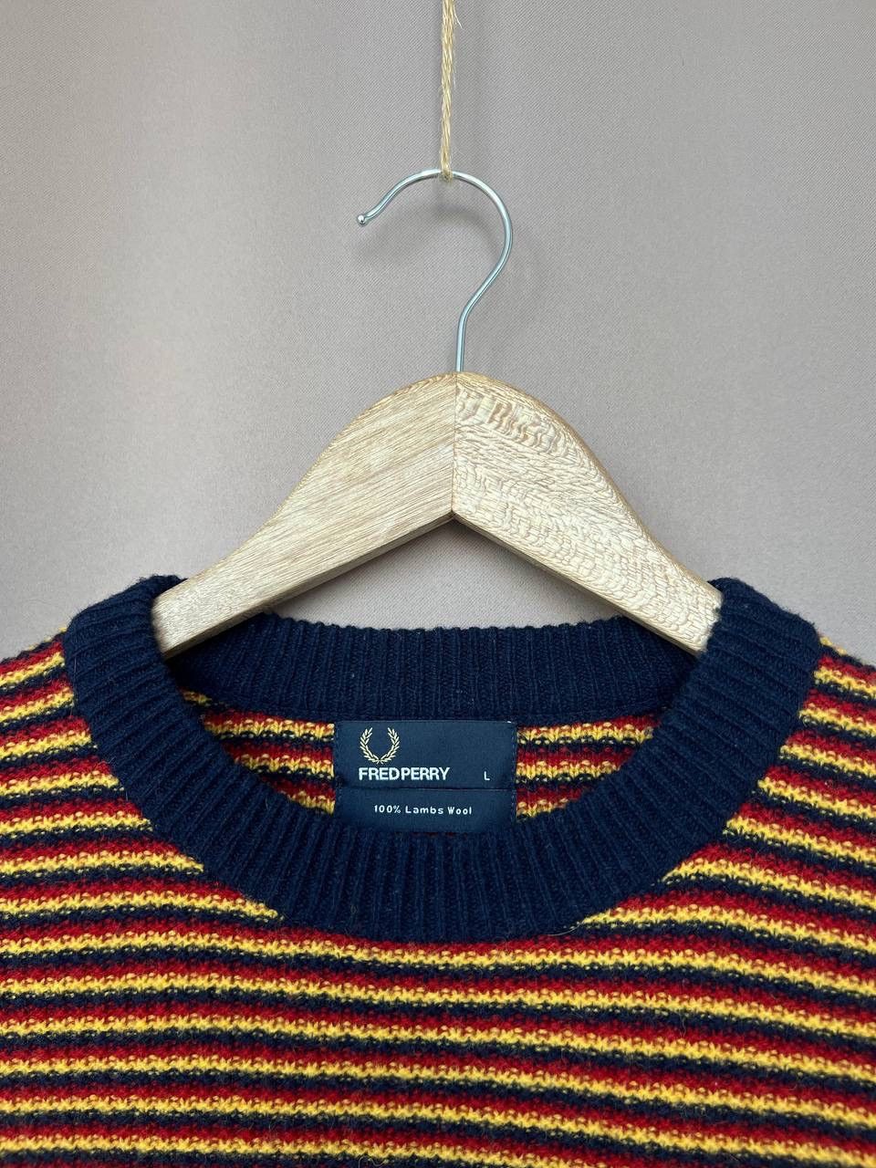 Fred Perry Fred Perry Striped Wool Sweater Man Size L Vintage Jumper Size US L / EU 52-54 / 3 - 10 Thumbnail