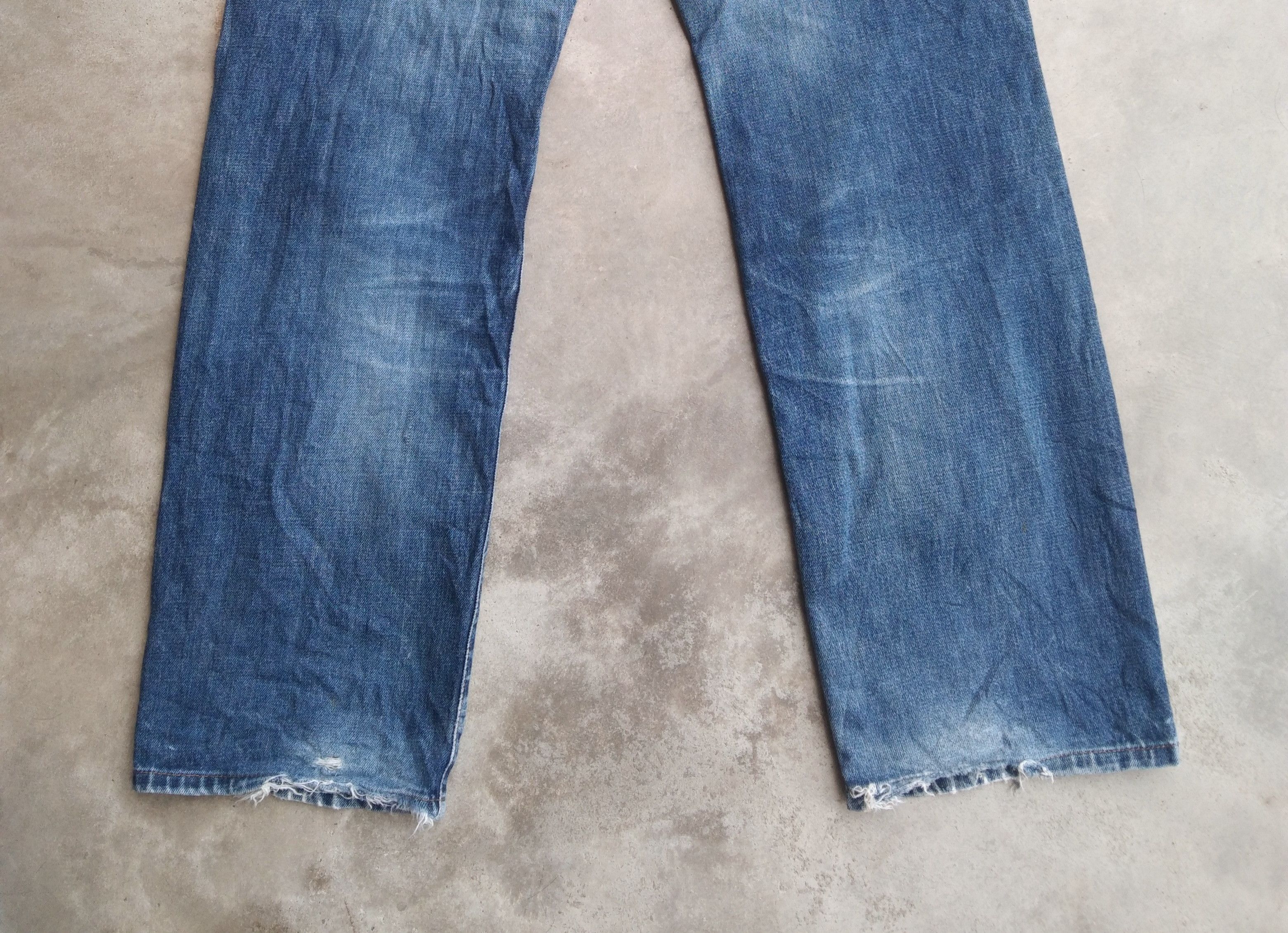 Japanese Brand Vintage Edwin Japanese Selvedge Redline Distressed Jeans Size US 30 / EU 46 - 3 Thumbnail