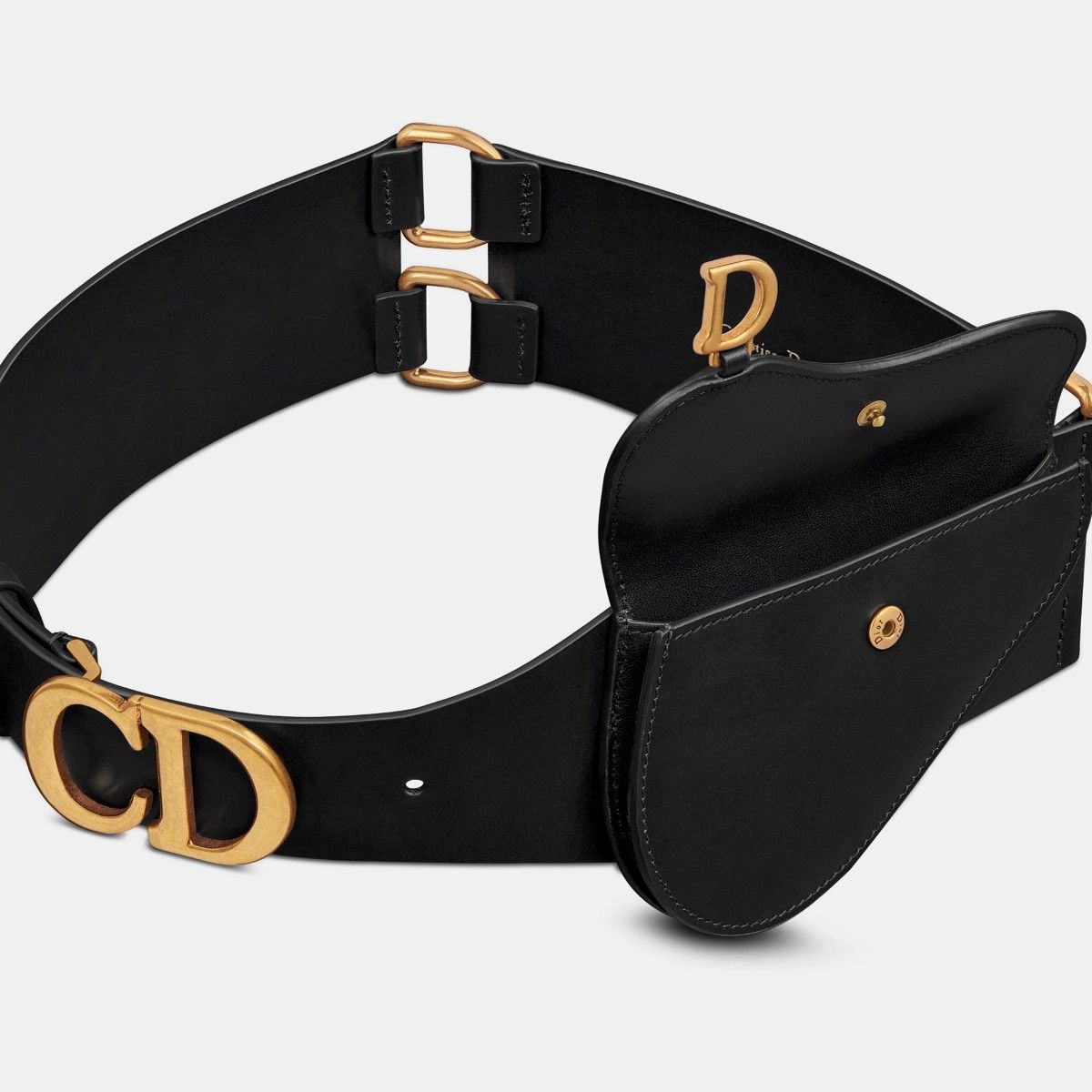 Dior o1bcso1str0126 Size:OS/Saddle Pouch Belt in Black Size ONE SIZE - 3 Thumbnail