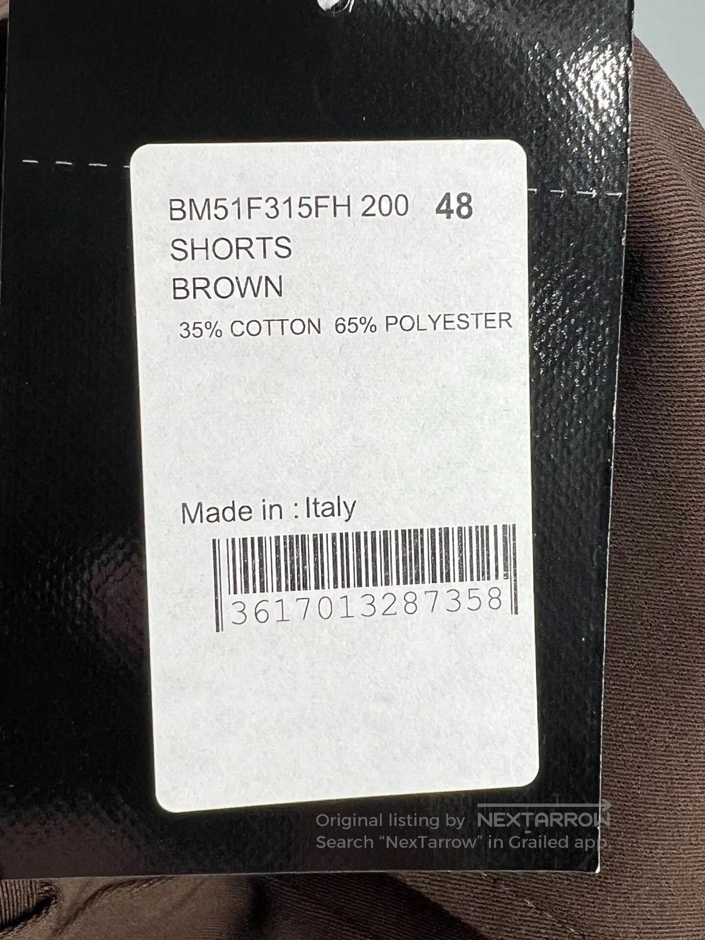 Givenchy Givenchy Men's Pleated Shorts in Dark Brown. Size US 32 / EU 48 - 8 Thumbnail