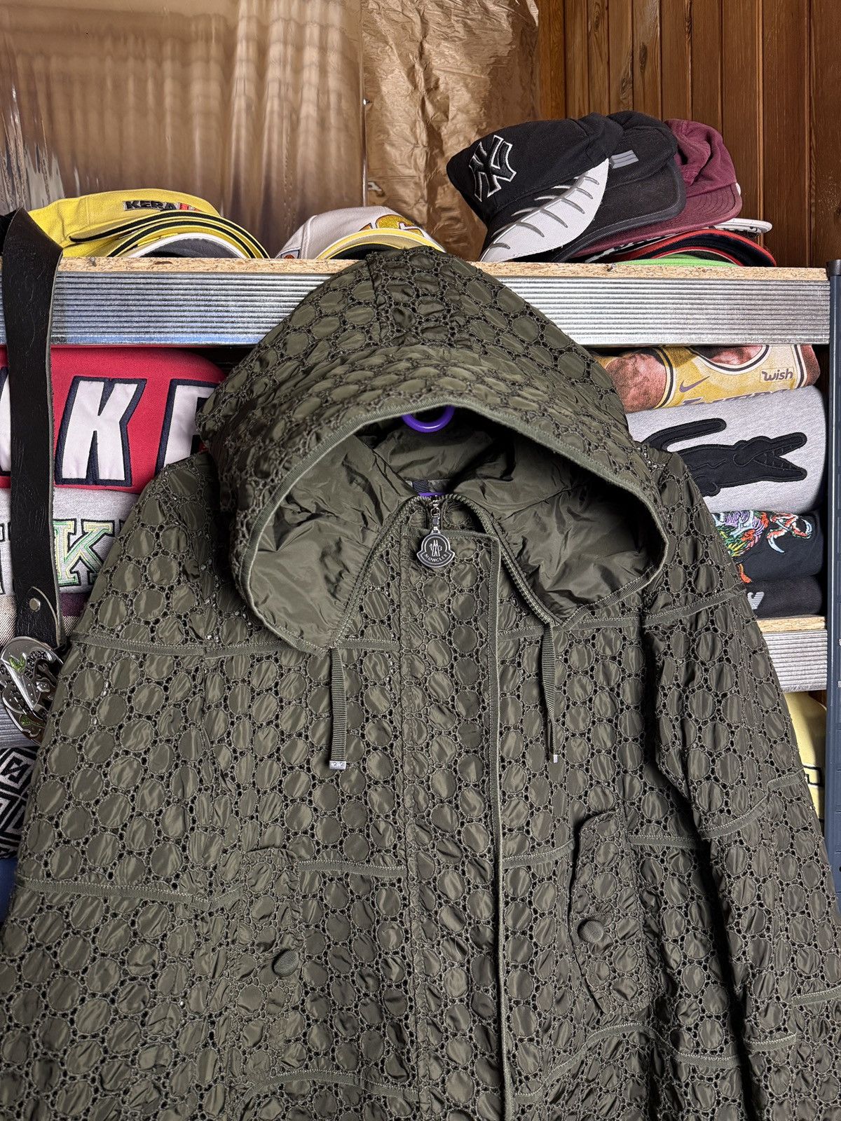 Moncler Moncler Ladies Trench Coat Crazy Pattern Size L / US 10 / IT 46 - 3 Thumbnail