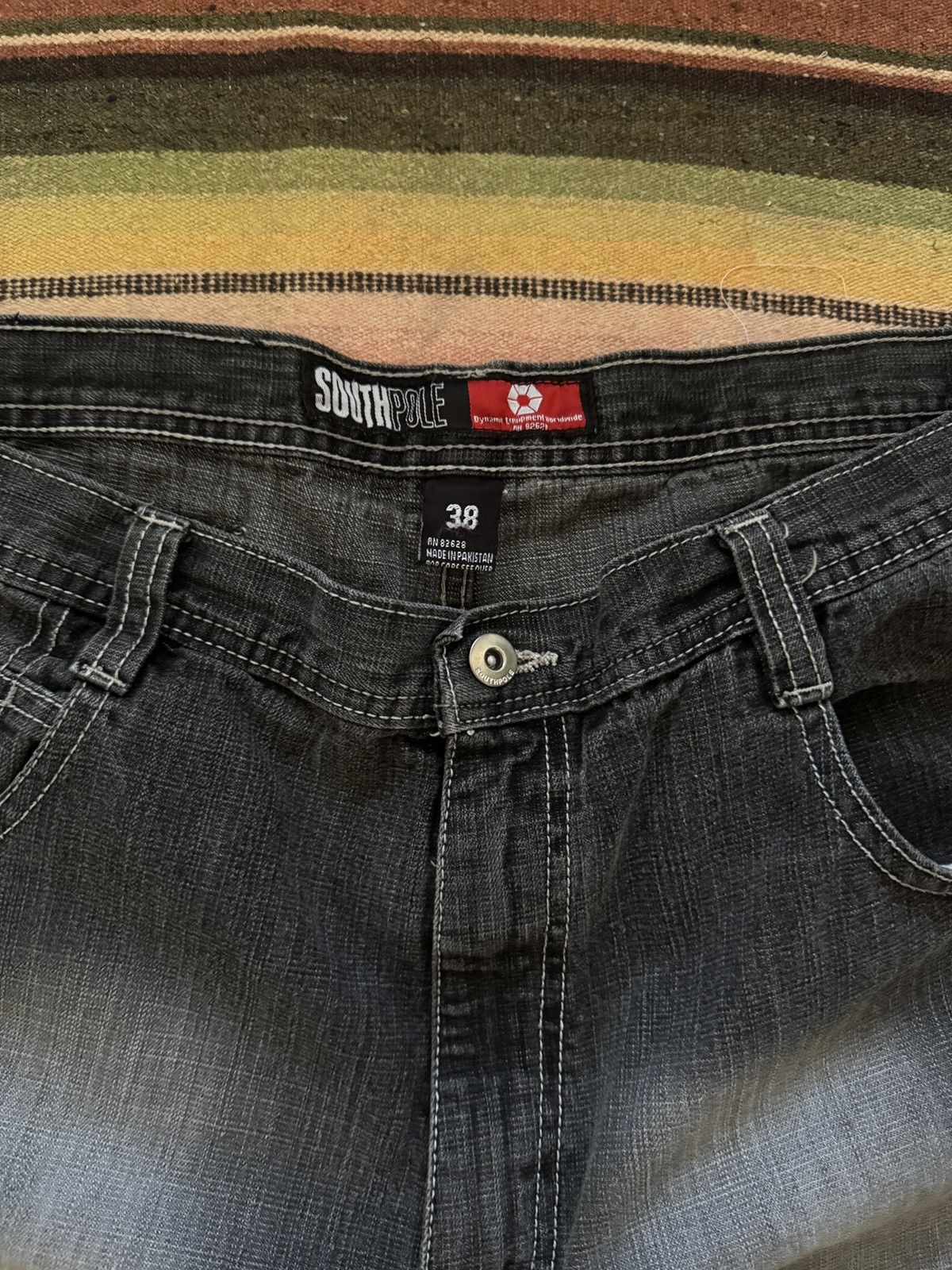 Southpole Y2k Black South Pole Red Tab Denim Jorts Size US 38 / EU 54 - 5 Thumbnail