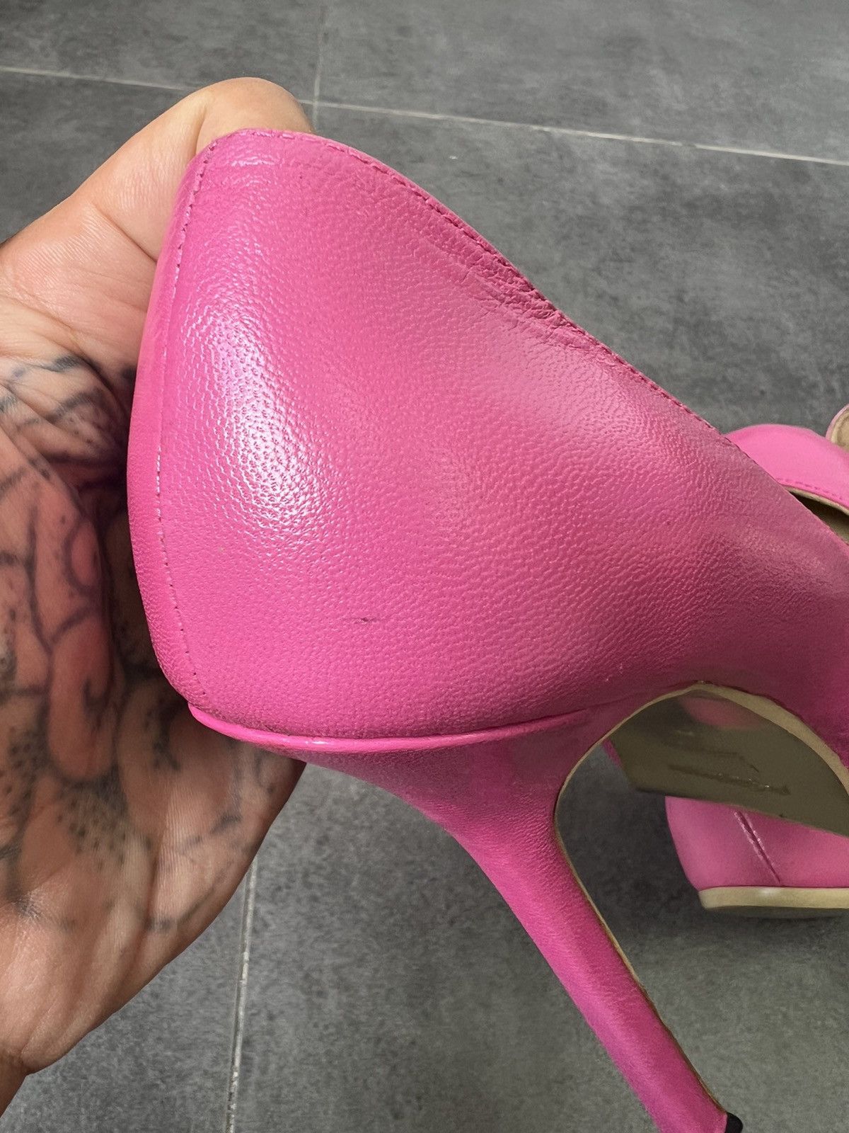 Yves Saint Laurent Vintage Yves Saint Laurent high pink iconic heels Size US 7 / IT 37 - 5 Thumbnail