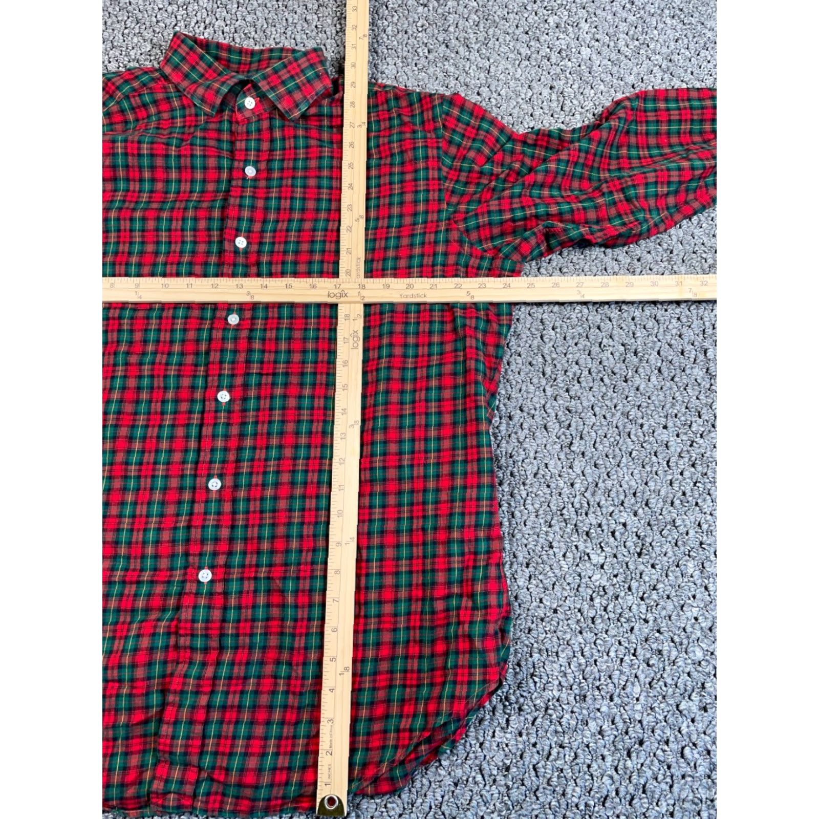 Polo Ralph Lauren Polo Ralph Lauren Shirt Adult Large Red Green Tartan Plaid Cotton Regent Fit Size US L / EU 52-54 / 3 - 4 Thumbnail