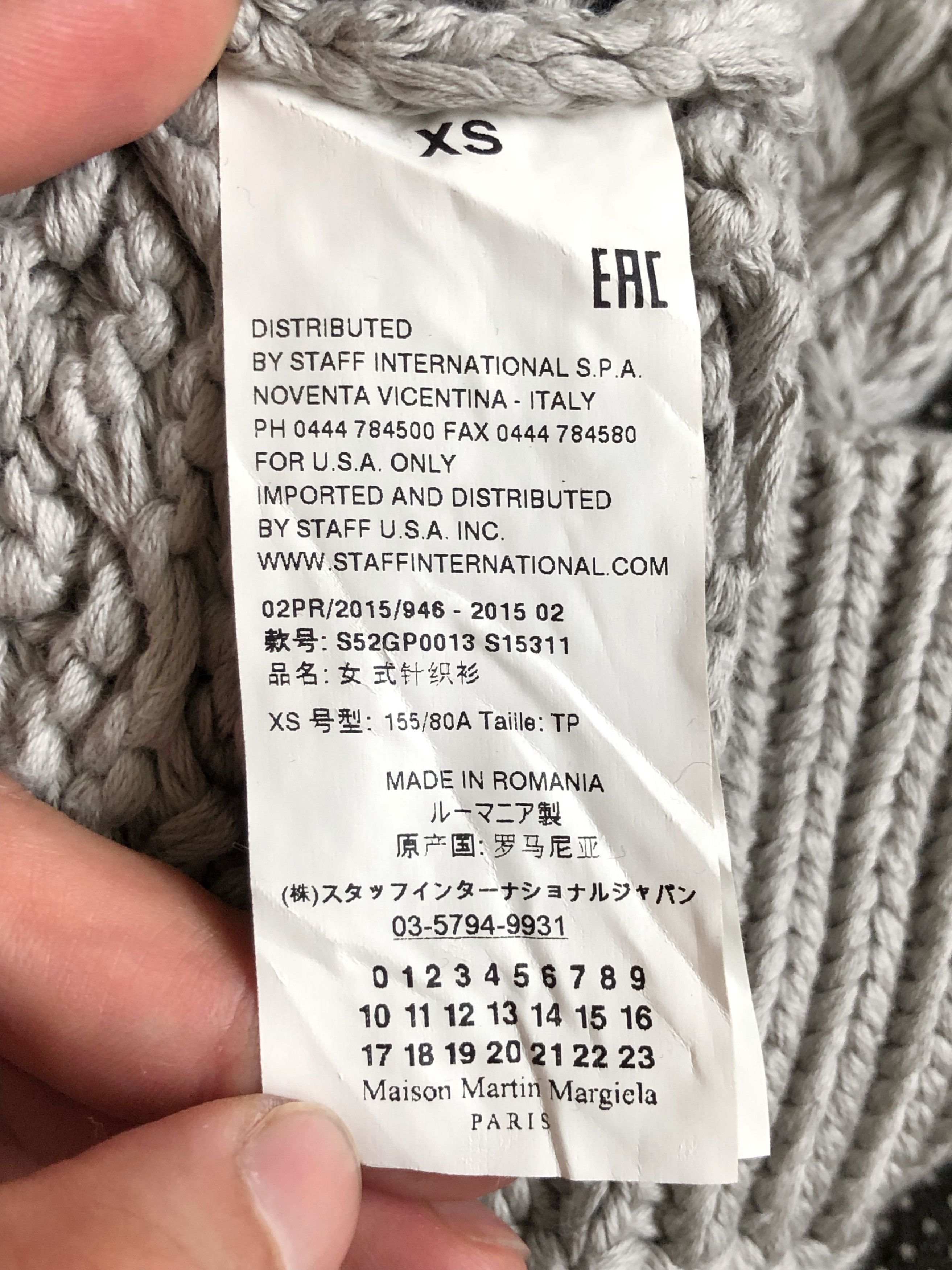 Maison Margiela FW15 MM6 CROPPED HEAVY CABLE KNIT PULLOVER SWEATER Size XS / US 0-2 / IT 36-38 - 15 Thumbnail