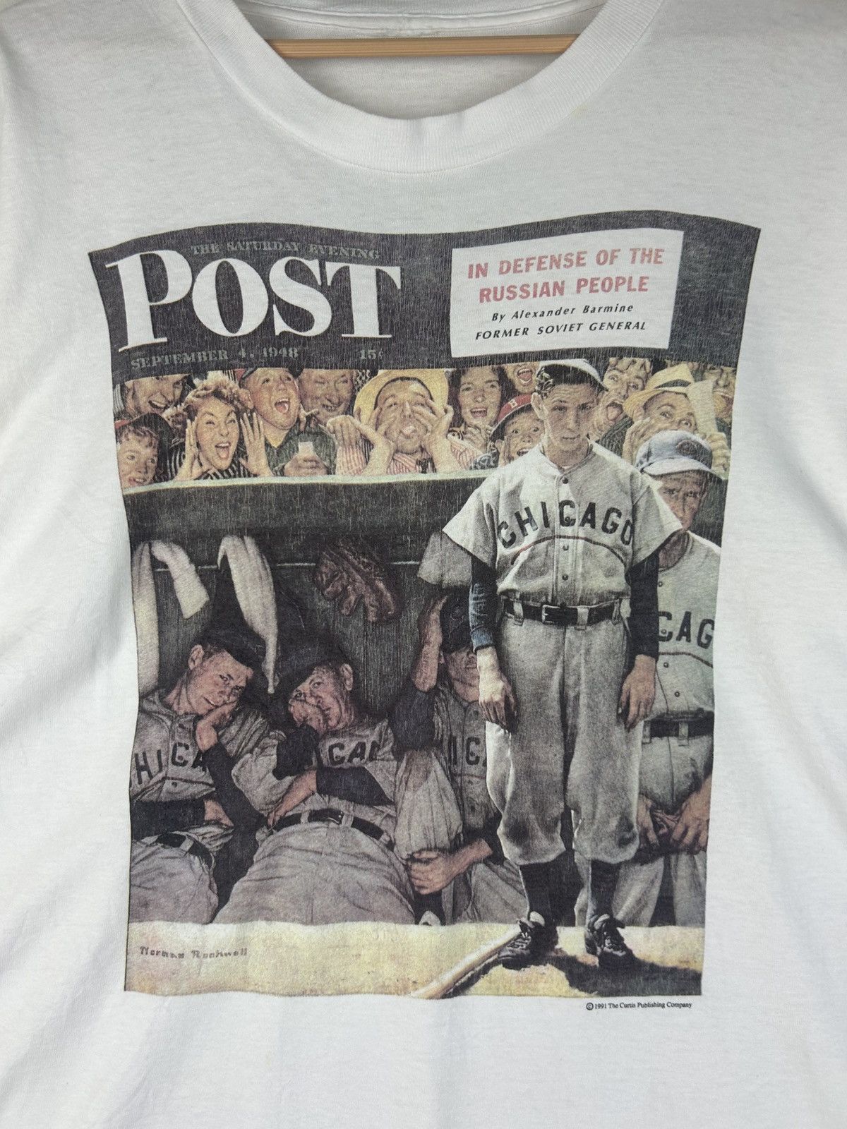 Vintage Vintage 1991 Norman Rockwell “Saturday Evening Post Size US L / EU 52-54 / 3 - 3 Thumbnail