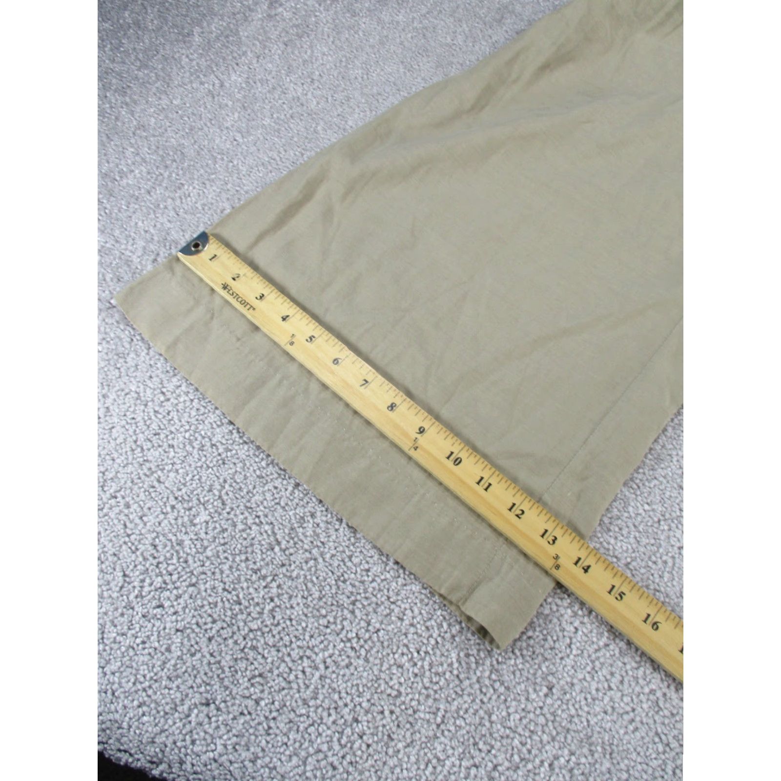 Alice + Olivia Alice + Oliva Pants Womens 34" Waist Beige Lightweight Wide-Leg Dress Pants Cotton Cupro Zip Front Flat Front Knits Regular Size 34" Women Womens Size 34" / US 12 / IT 48 - 5 Thumbnail