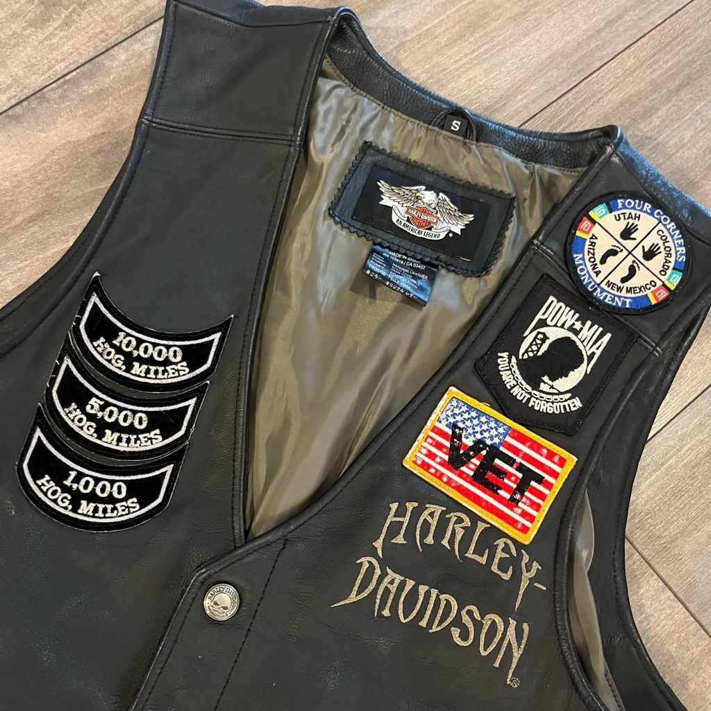 Harley Davidson Harley Davidson Motorcycle Bike Black Leather Vest Men Small Size US S / EU 44-46 / 1 - 2 Thumbnail