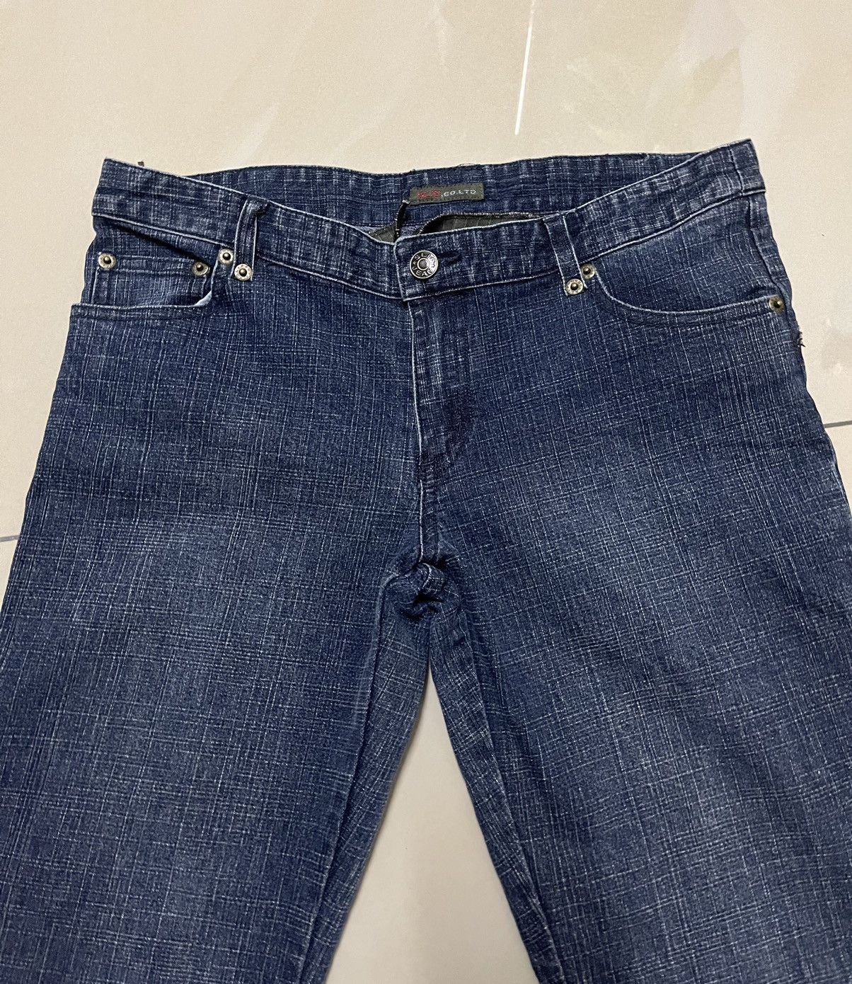 Tornado Mart Flare Jeans Slip jean drawstring pocket low rise bootcut Size US 31 - 8 Thumbnail