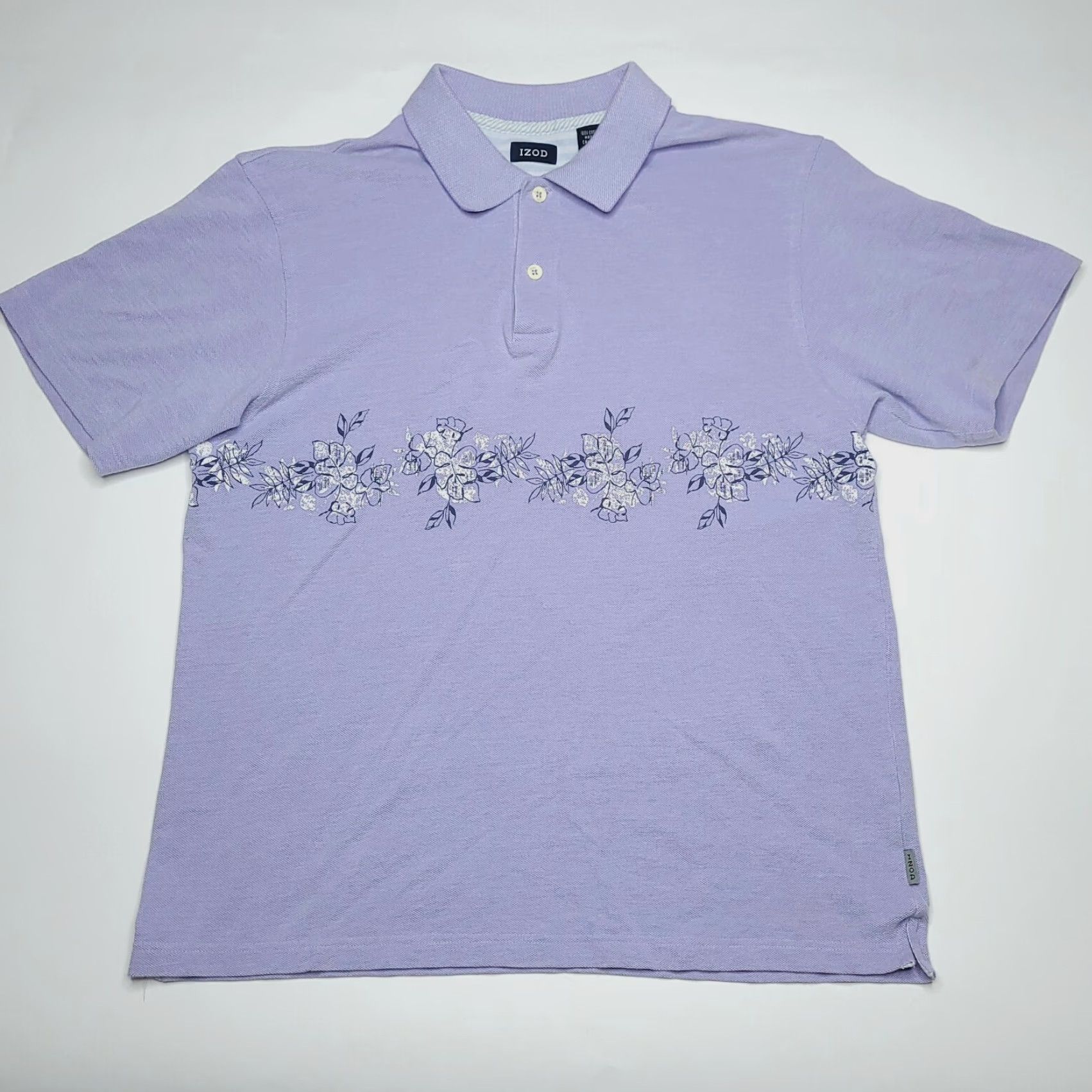 Izod IZOD Purple Casual Polo Shirt Men's Size Large Short Sleeve Size US L / EU 52-54 / 3 - 2 Thumbnail