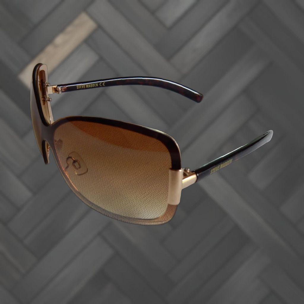 Steve Madden Steve Madden Shield Sunglasses Women Brown UV Protection Size ONE SIZE - 1 Thumbnail