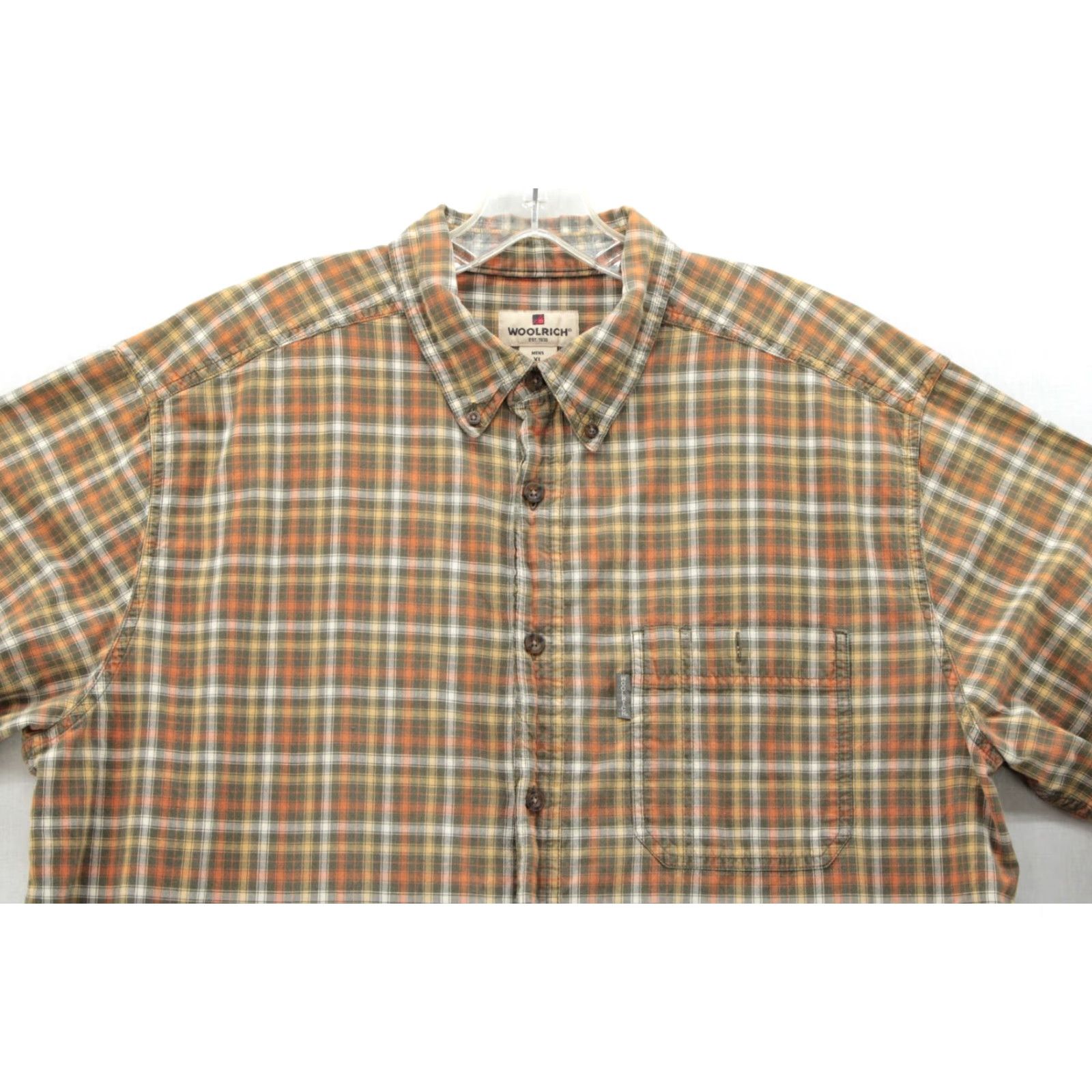Vintage Woolrich Shirt Mens XL Brown Plaid Button-Down Long Sleeve Outdoors Workwear Size US XL / EU 56 / 4 - 2 Thumbnail