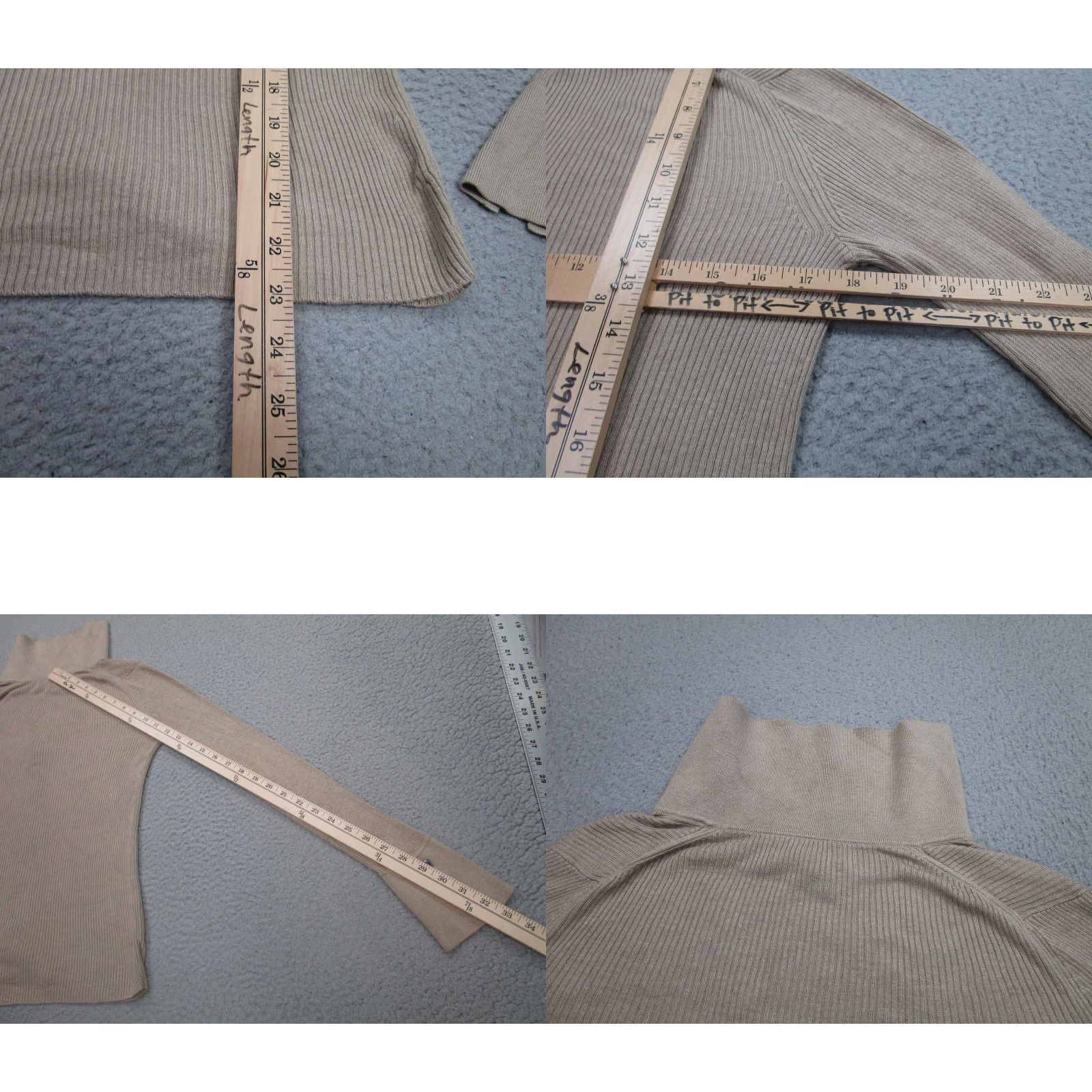Banana Republic Banana Republic Cardigan Womens XS Beige Silk Cashmere Ribbed Academia Size XS / US 0-2 / IT 36-38 - 8 Thumbnail