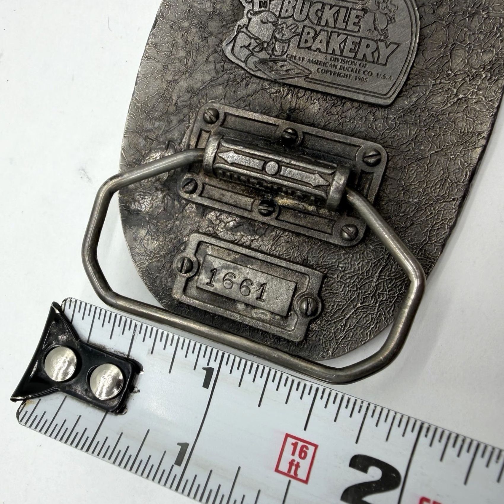 Vintage Buck le Bakery EMT Emergency Medical Technician Caduceus Helix Blue Enamel Belt Buckle Men Brown? Size ONE SIZE - 3 Thumbnail