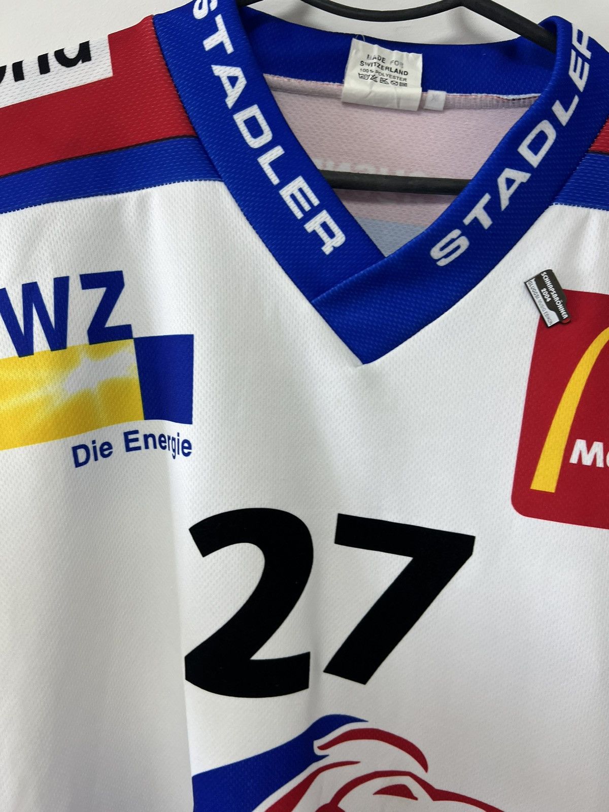 Vintage ZSC Lions Ice Hockey Jersey Ochsner Matchworn Salis #27 XL Size US XL / EU 56 / 4 - 7 Thumbnail