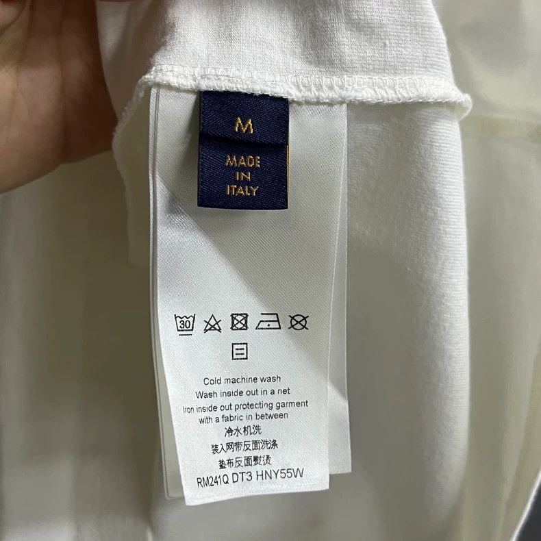 Louis Vuitton Louis Vuitton White Solid Logo Crew Neck Casual Short Slee Size US M / EU 48-50 / 2 - 4 Thumbnail