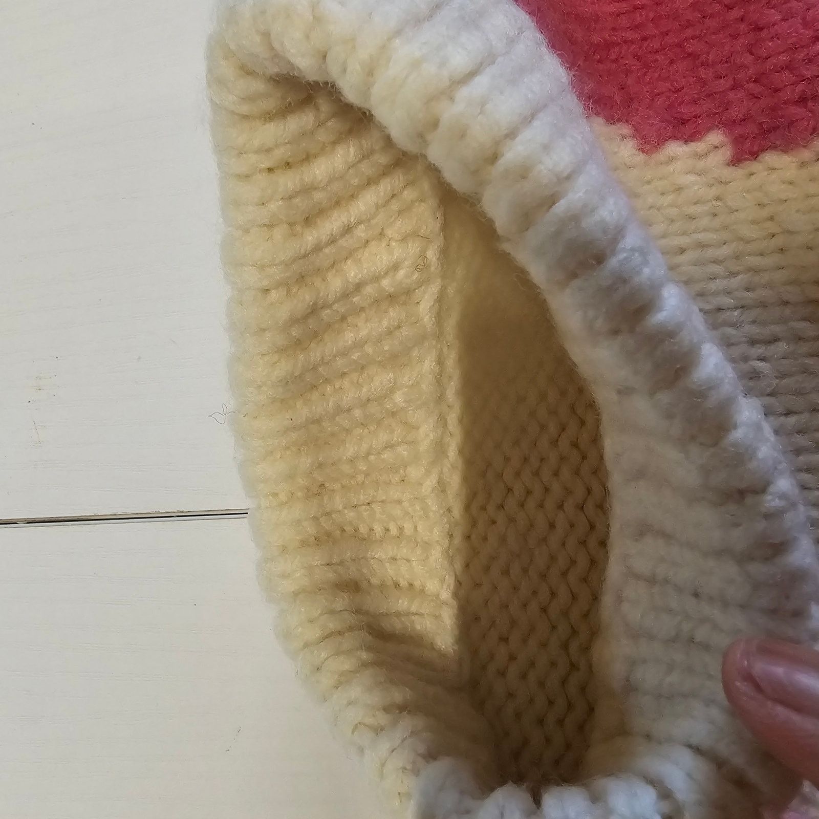 Vintage Vintage 70s Wool Ski Sweater Beige Pink Cabincore S 3848 Size S / US 4 / IT 40 - 3 Thumbnail