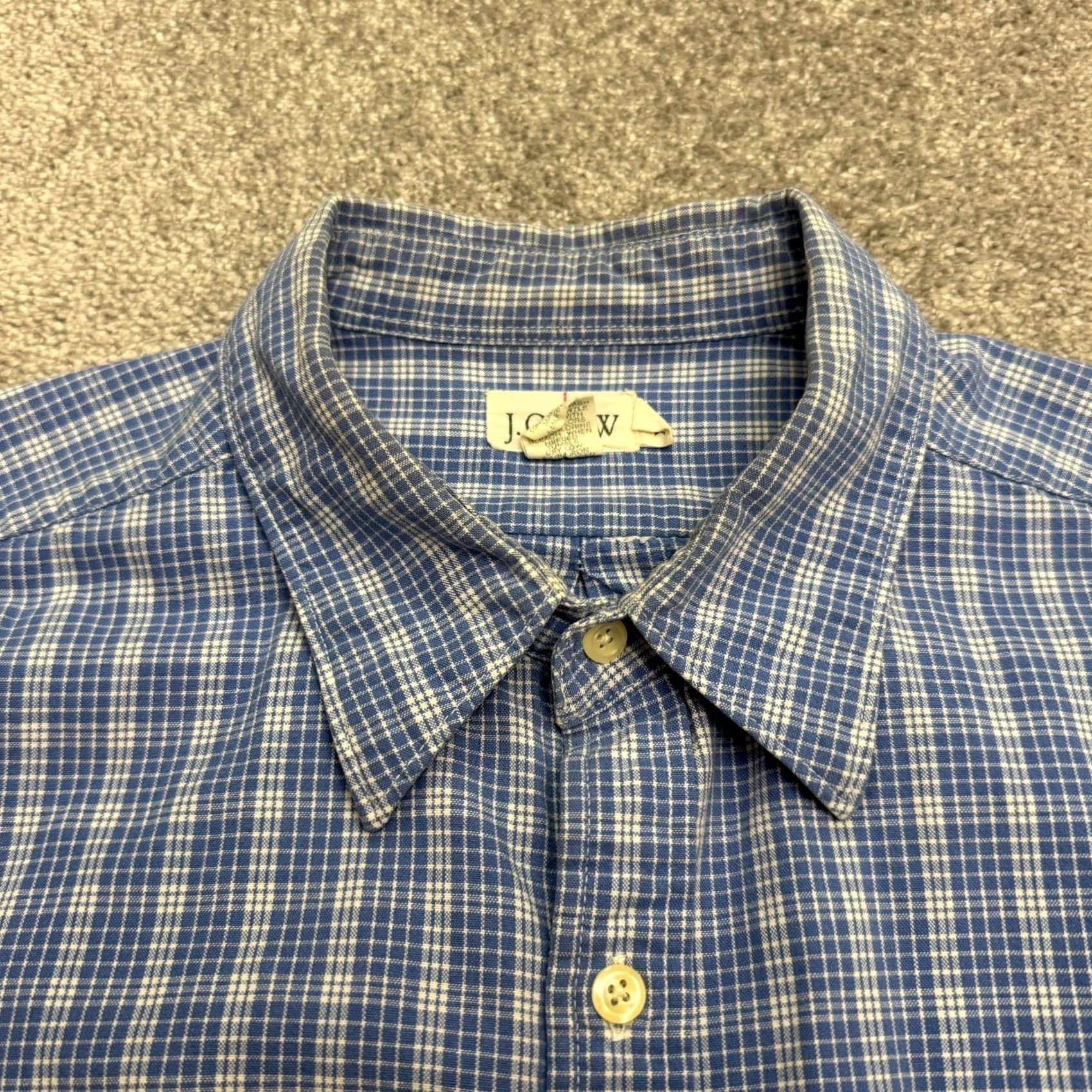 J.Crew J.CREW Button-Up Shirt Men XL Tall Blue Plaid Long Sleeve Cotton Casual Shirt Size US XL / EU 56 / 4 - 3 Thumbnail