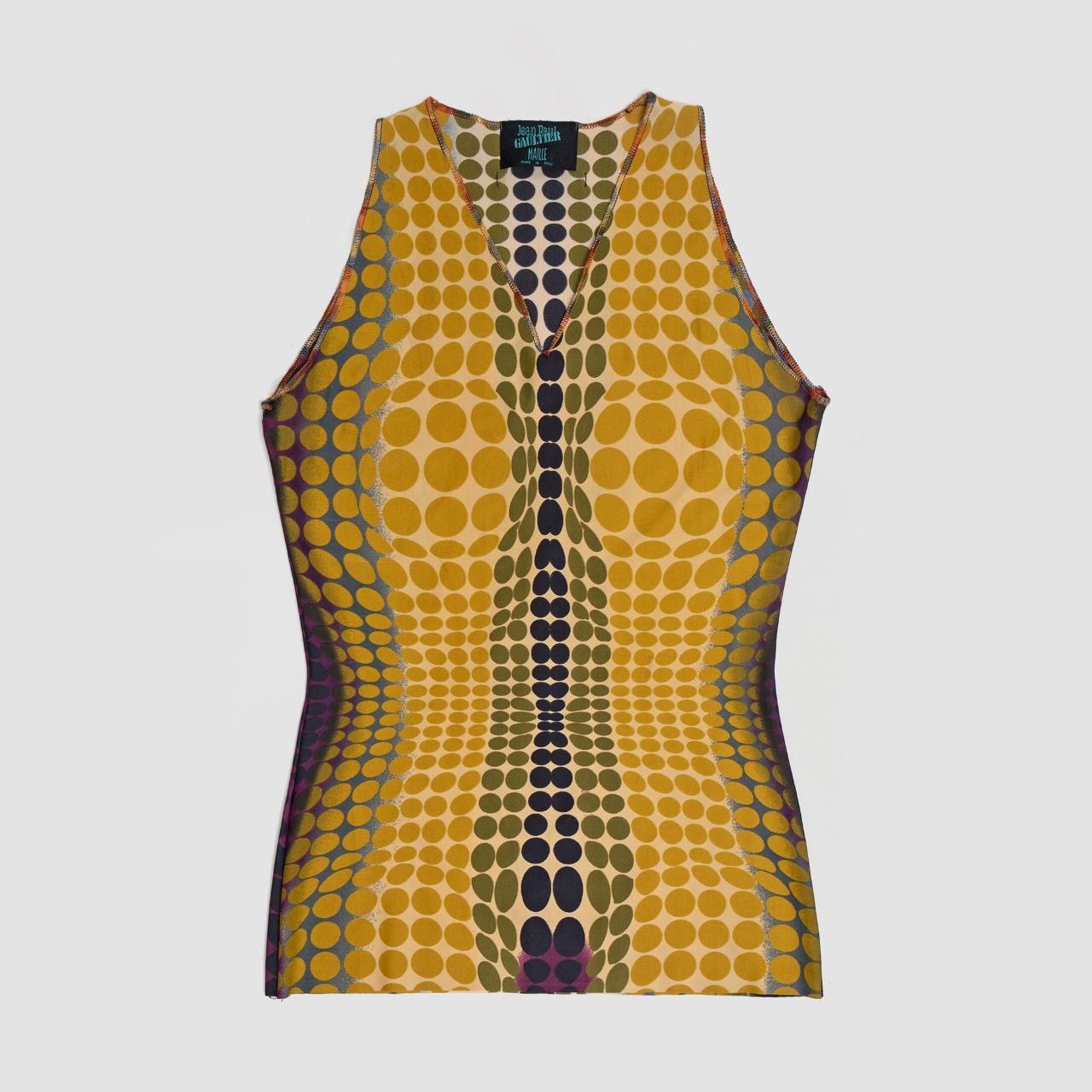 Jean Paul Gaultier fall 1995 Cyber Dot Mustard Yellow Tank Size US S / EU 44-46 / 1 - 1 Thumbnail