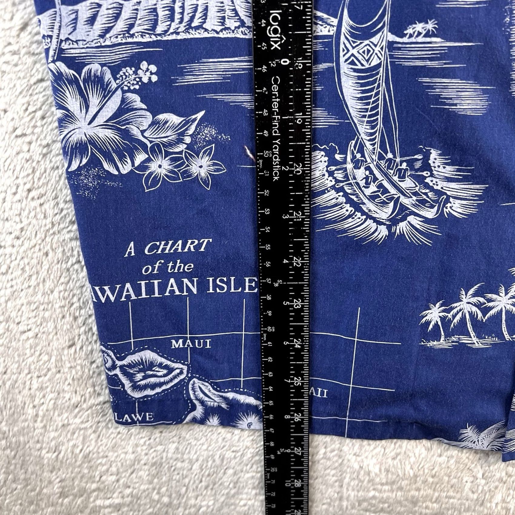 Vintage VINTAGE Howie Shirt Mens L Blue Floral Hawaii Chart of Isles 70s 80s 90s Hawaiian Beach Tropical California Dad USA Button-Up Short Sleeve 검 Size US L / EU 52-54 / 3 - 4 Thumbnail