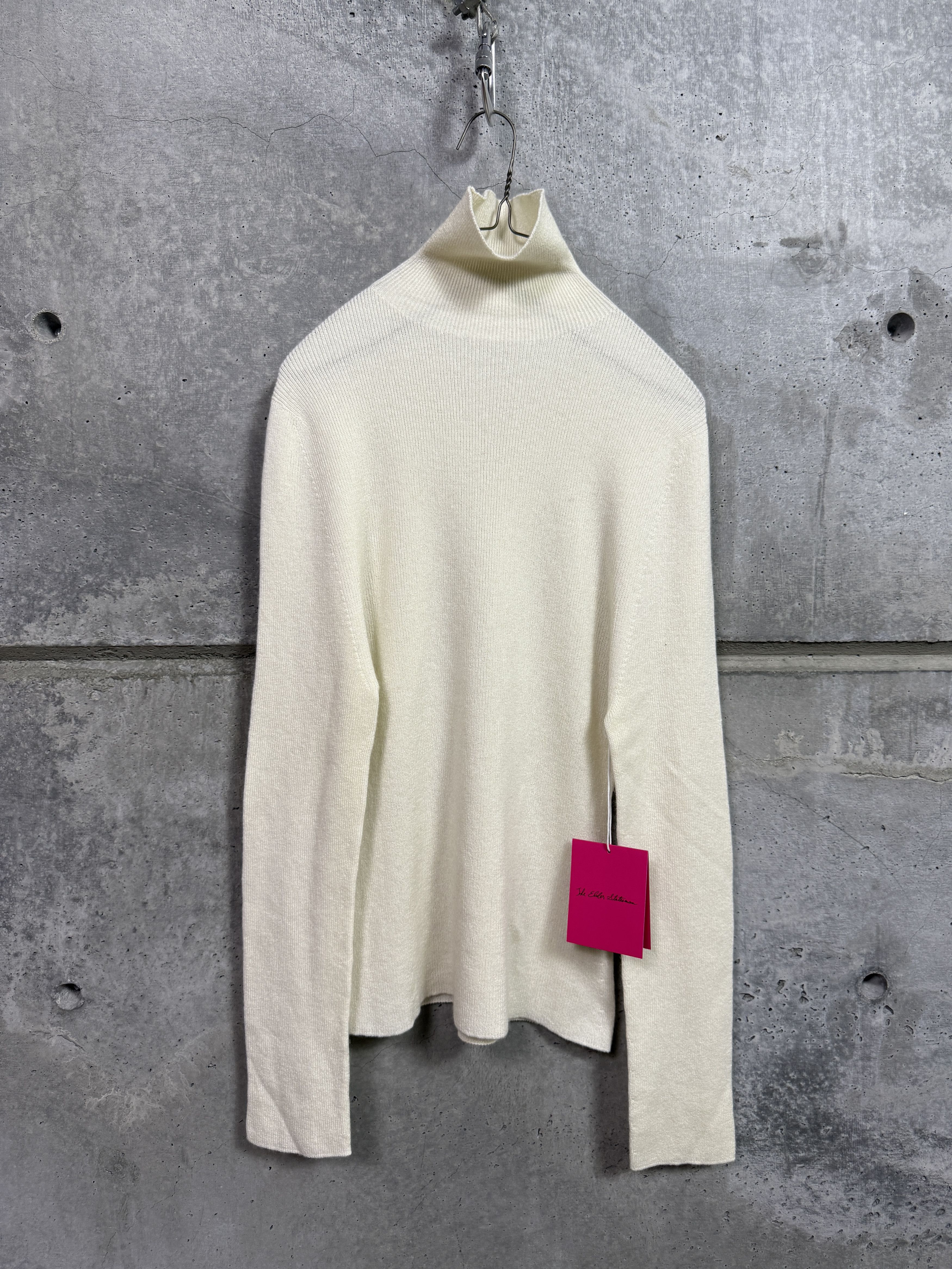 The Elder Statesman $650 The Elder Statesman Delicash White Turtleneck Size L / US 10 / IT 46 - 4 Thumbnail