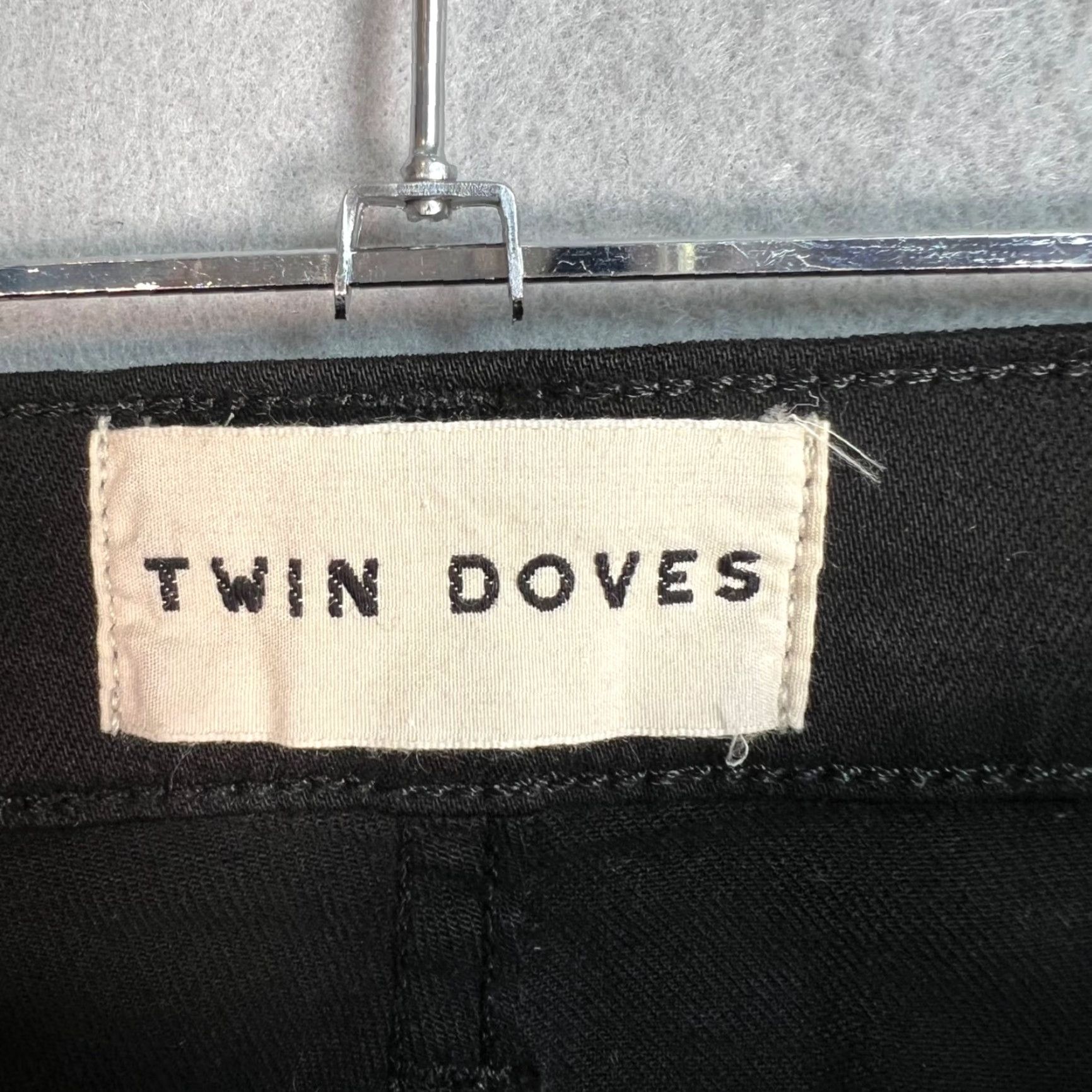 Vintage TWIN DOVES High Rise Skinny Jeans 28 Black Coated Denim Women Size 28" / US 6 / IT 42 - 3 Thumbnail