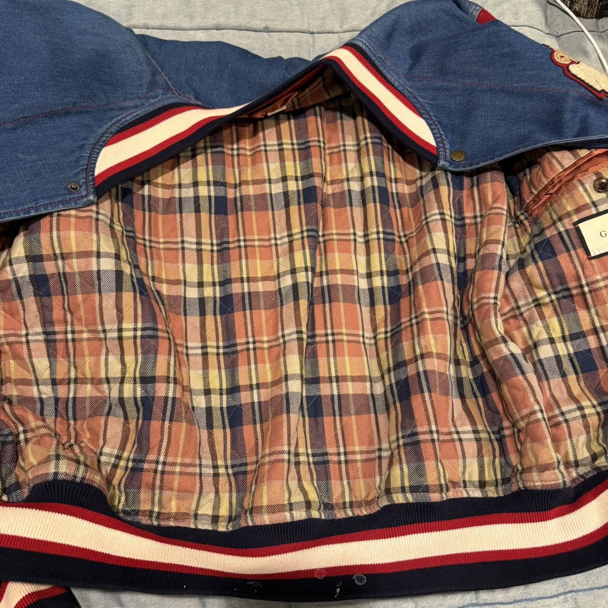 Gucci Gucci Band Denim Varsity Jacket Size US L / EU 52-54 / 3 - 7 Thumbnail