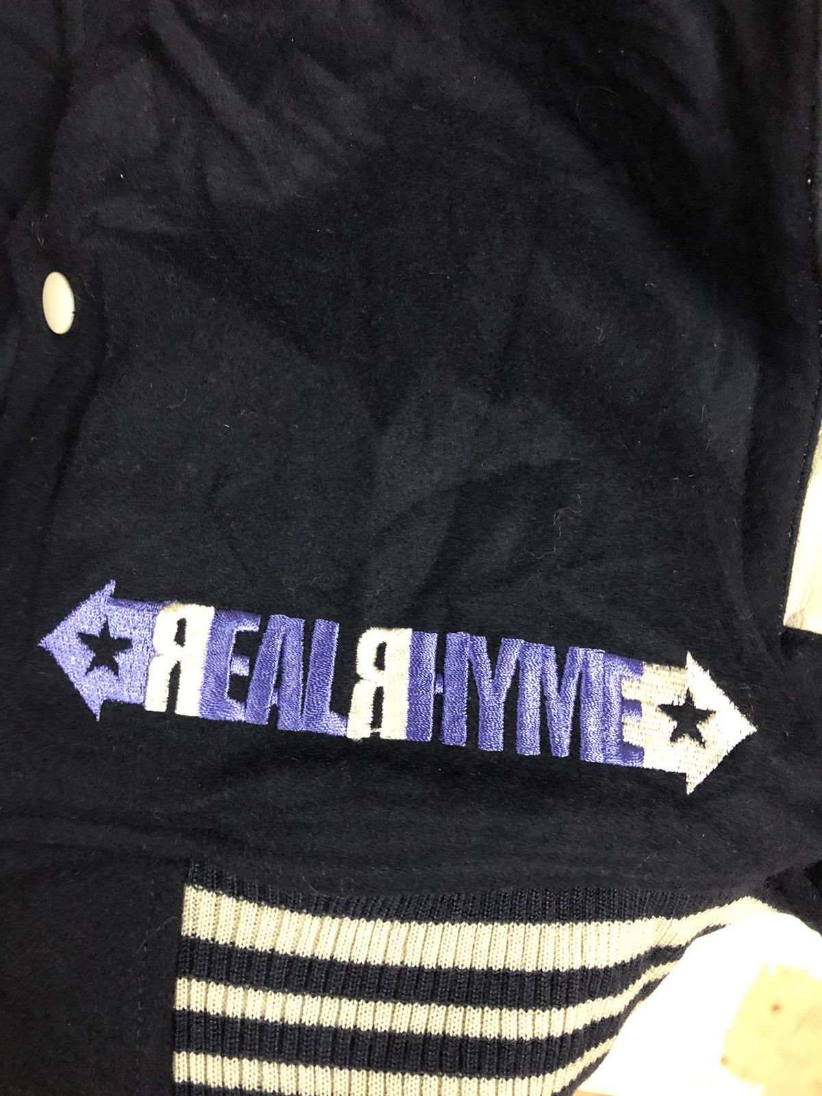 Japanese Brand × Vintage Vintage Y2K Varsity RealRhyme leather Jacket Size US L / EU 52-54 / 3 - 5 Thumbnail