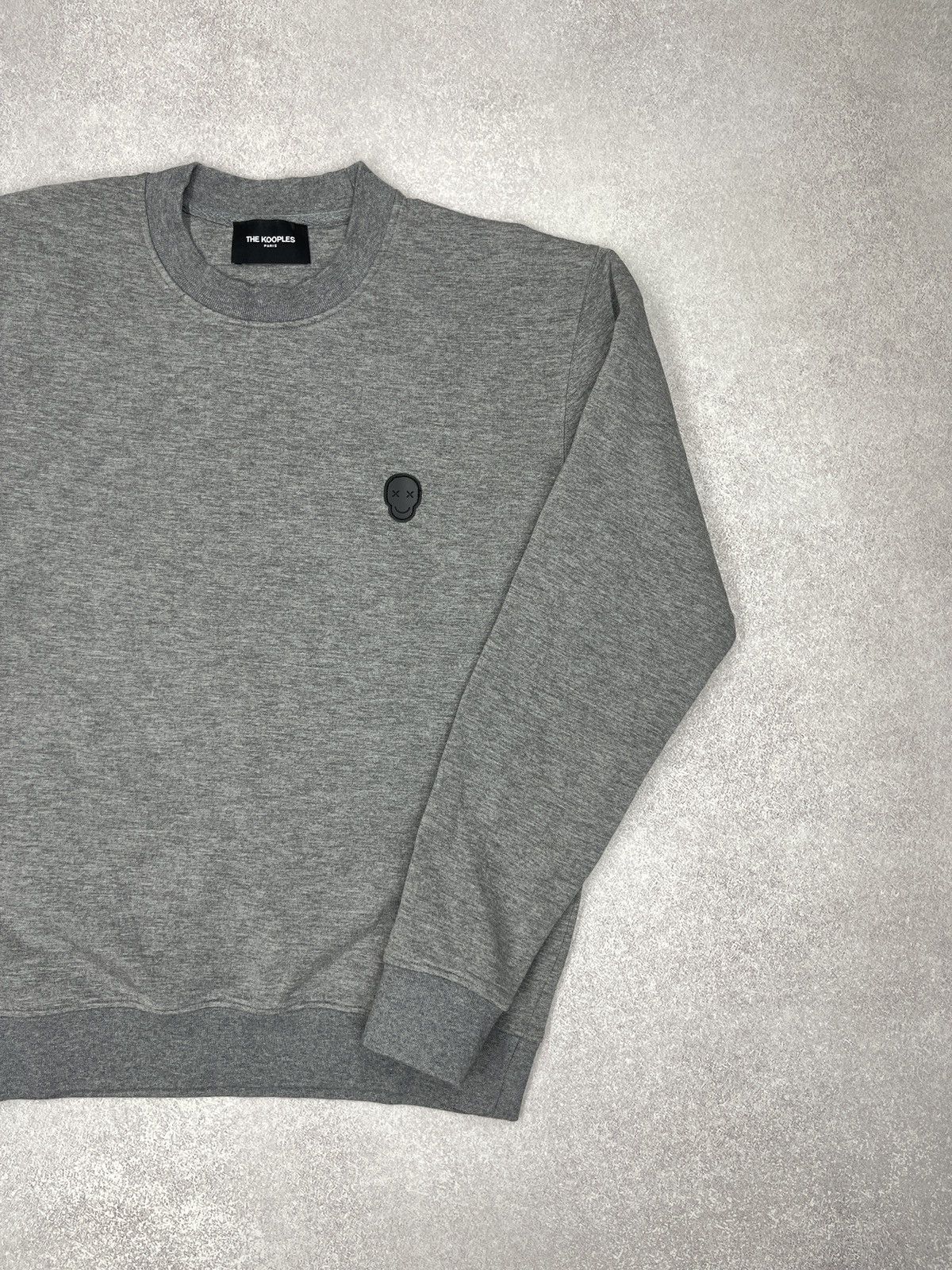 The Kooples Mens The Kooples Grey Sweatshirt Skull Log Black Size M Size US M / EU 48-50 / 2 - 3 Thumbnail