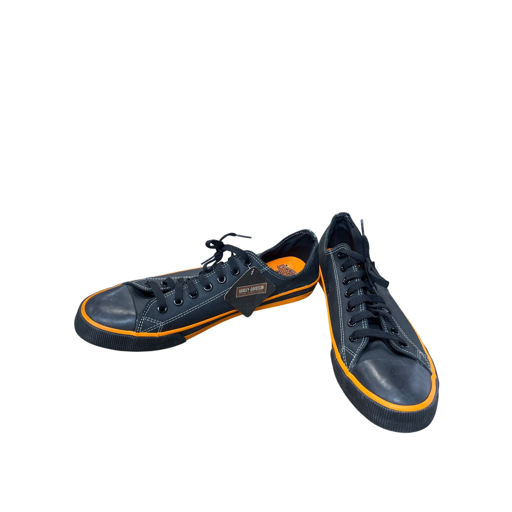 Harley Davidson Harley-Davidson Mens Low-Top Vulcon Black Orange Sneakers Si Size US 13 / EU 46 - 2 Thumbnail