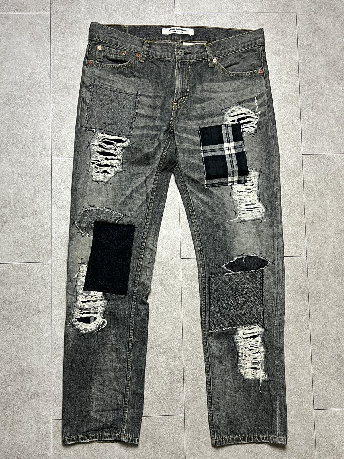 Comme des Garcons × Junya Watanabe Junya Watanabe Patch Work Jeans Pants Size US 34 / EU 50 - 1 Thumbnail