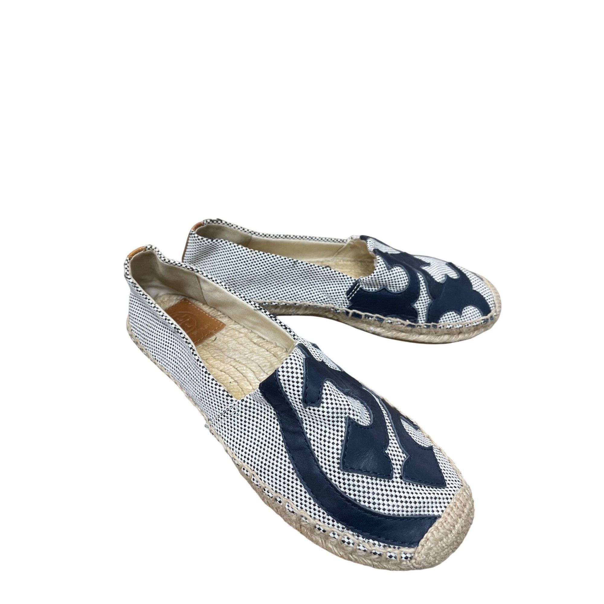 Tory Burch Tory Burch Womens Black white checkered espadrille flats sho Size US 7 / IT 37 - 13 Thumbnail