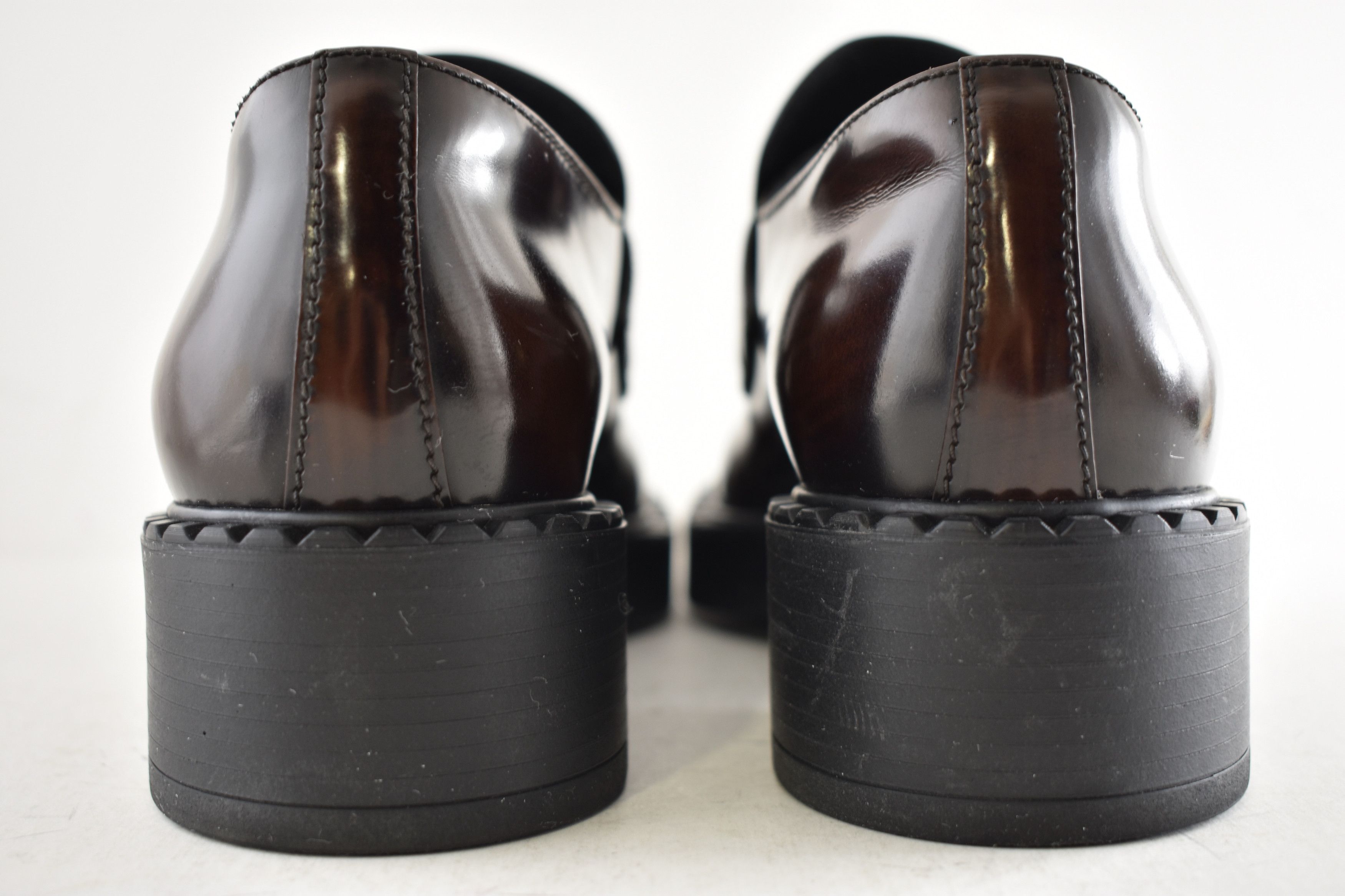 Prada Prada Triangle Logo Black Platform Loafer Slip On Flat 41.5 Size US 11.5 / IT 41.5 - 14 Thumbnail