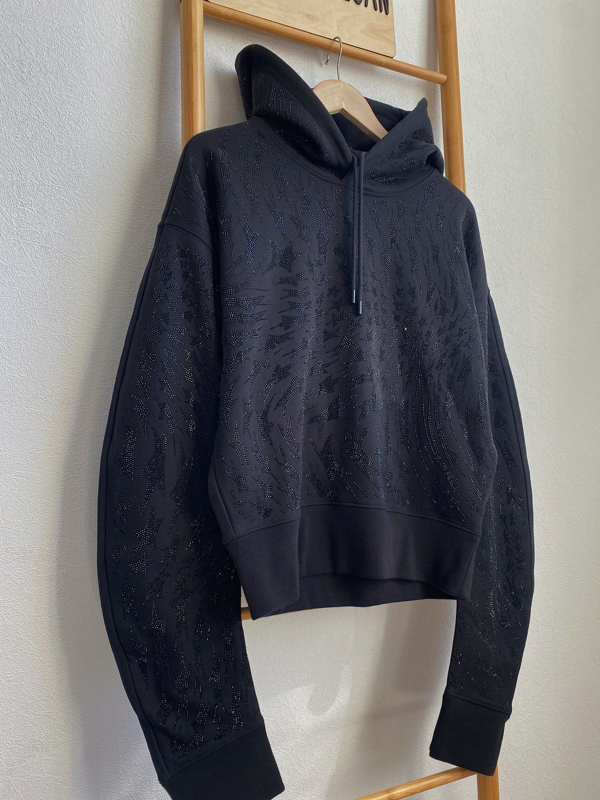 Mugler Mugler x H&M Black Rhinestone Embellished Hoodie Size S Size US S / EU 44-46 / 1 - 9 Thumbnail