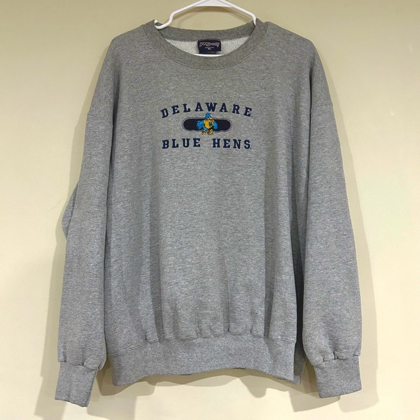 Jansport Vintage Delaware Blue Hens Mens Sweatshirt Size US XL / EU 56 / 4 - 1 Thumbnail