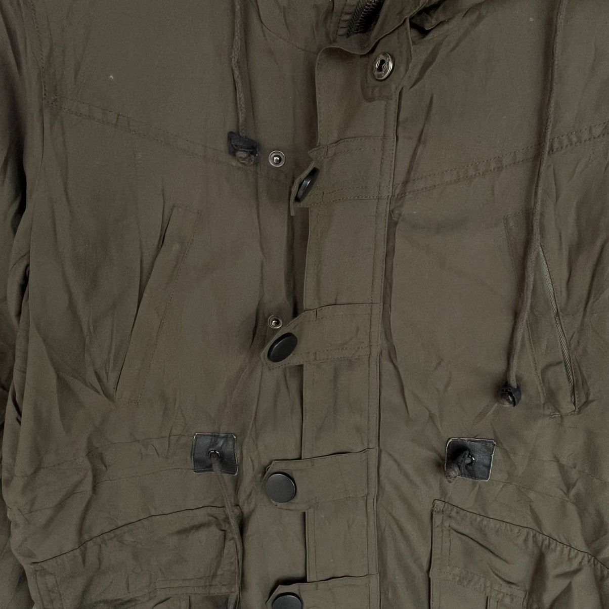 Other Vintage Scalzi Khaki Green Hooded Puffer Jacket Size M Size M / US 6-8 / IT 42-44 - 5 Thumbnail